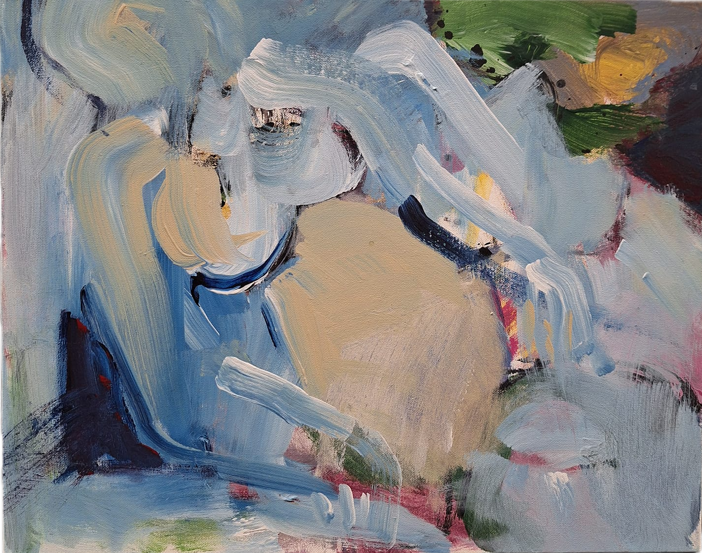 $400 " Nude 27" Acrylic on canvas. 16"x20" 2018