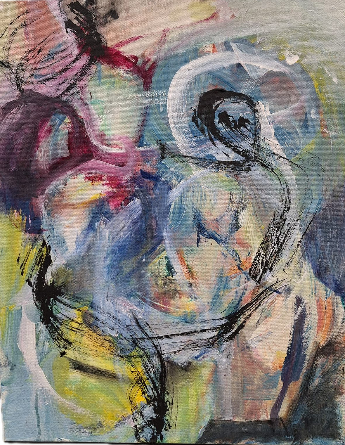 $300 "Love And Loss" Acrylic on canvas. 16"x20" 2018