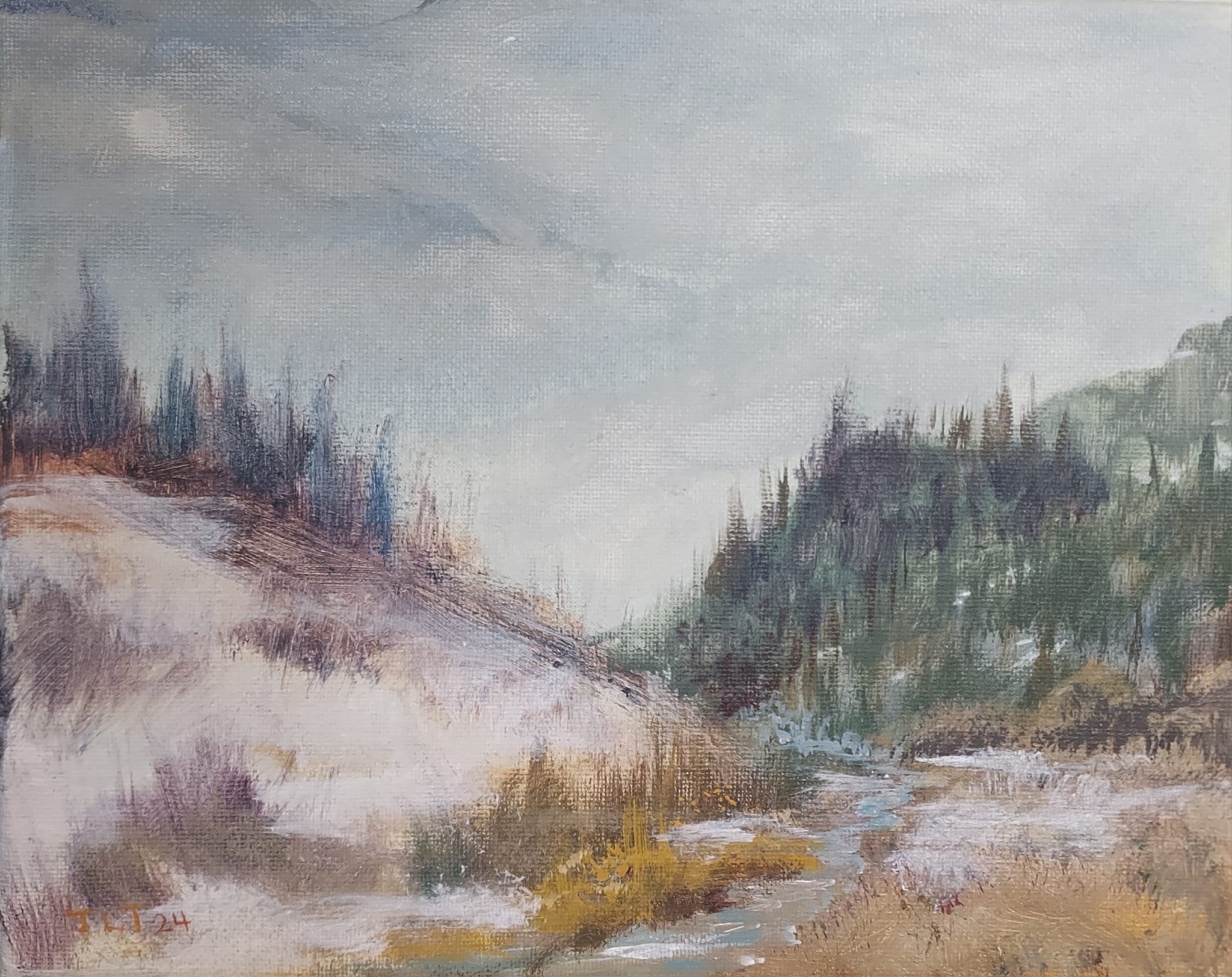 Untitled Acrylic on canvas. 8"x10" 2024