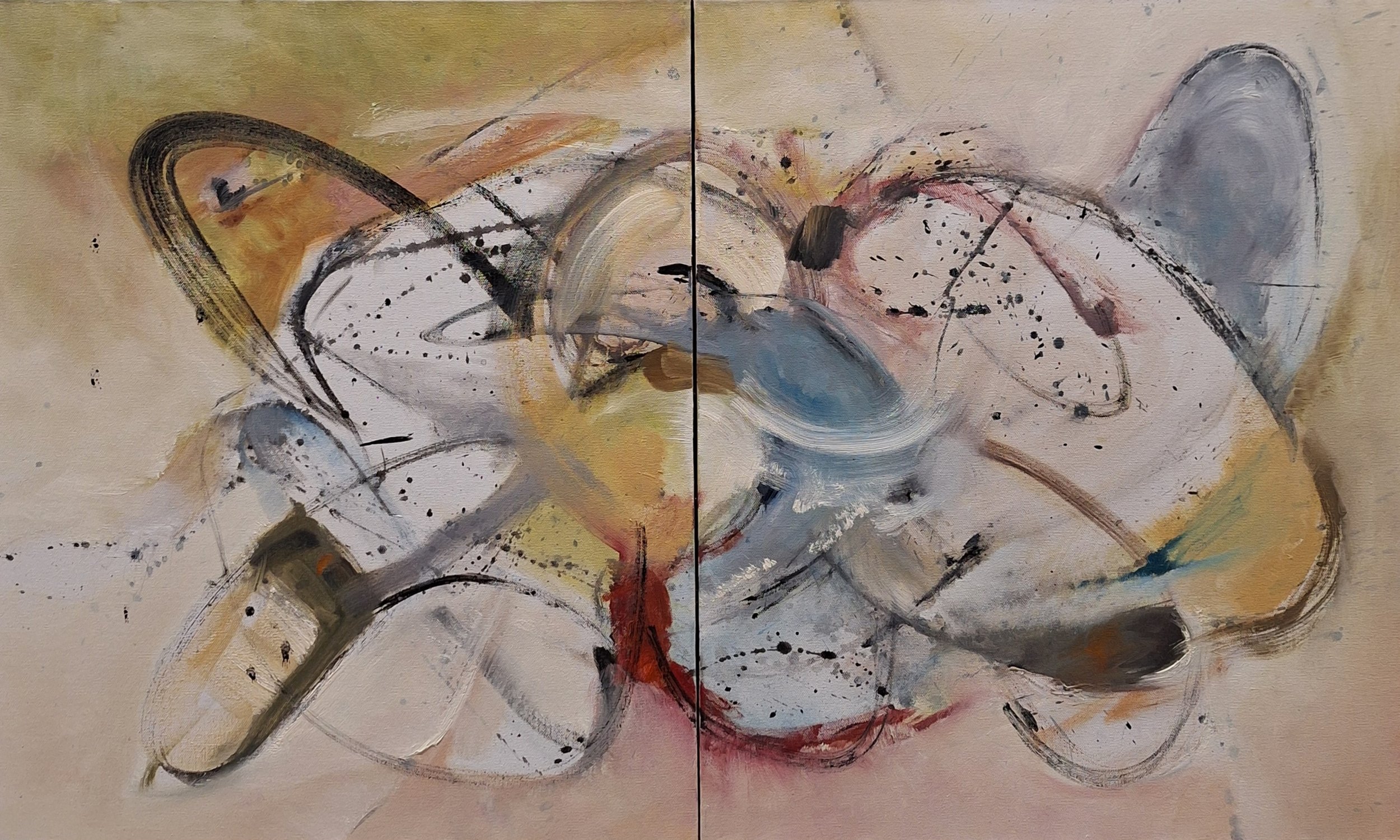 $1,200 "Power Of Life" Mixed media on gallery wrap canvas. 24"x40" 2017