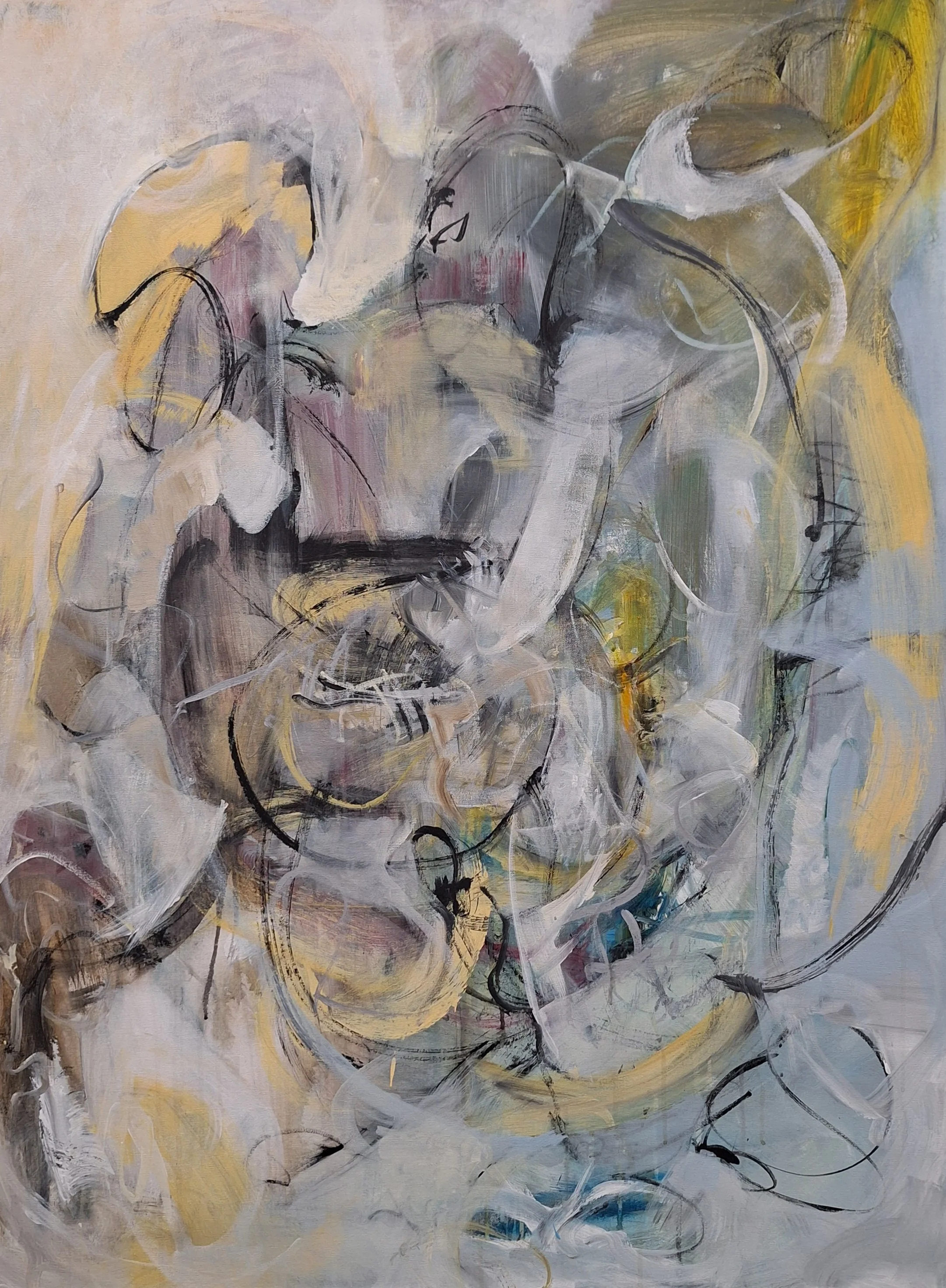 $2,200 "Touch Of Hope" Acrylic on gallery wrap canvas. 36"x48" 2016