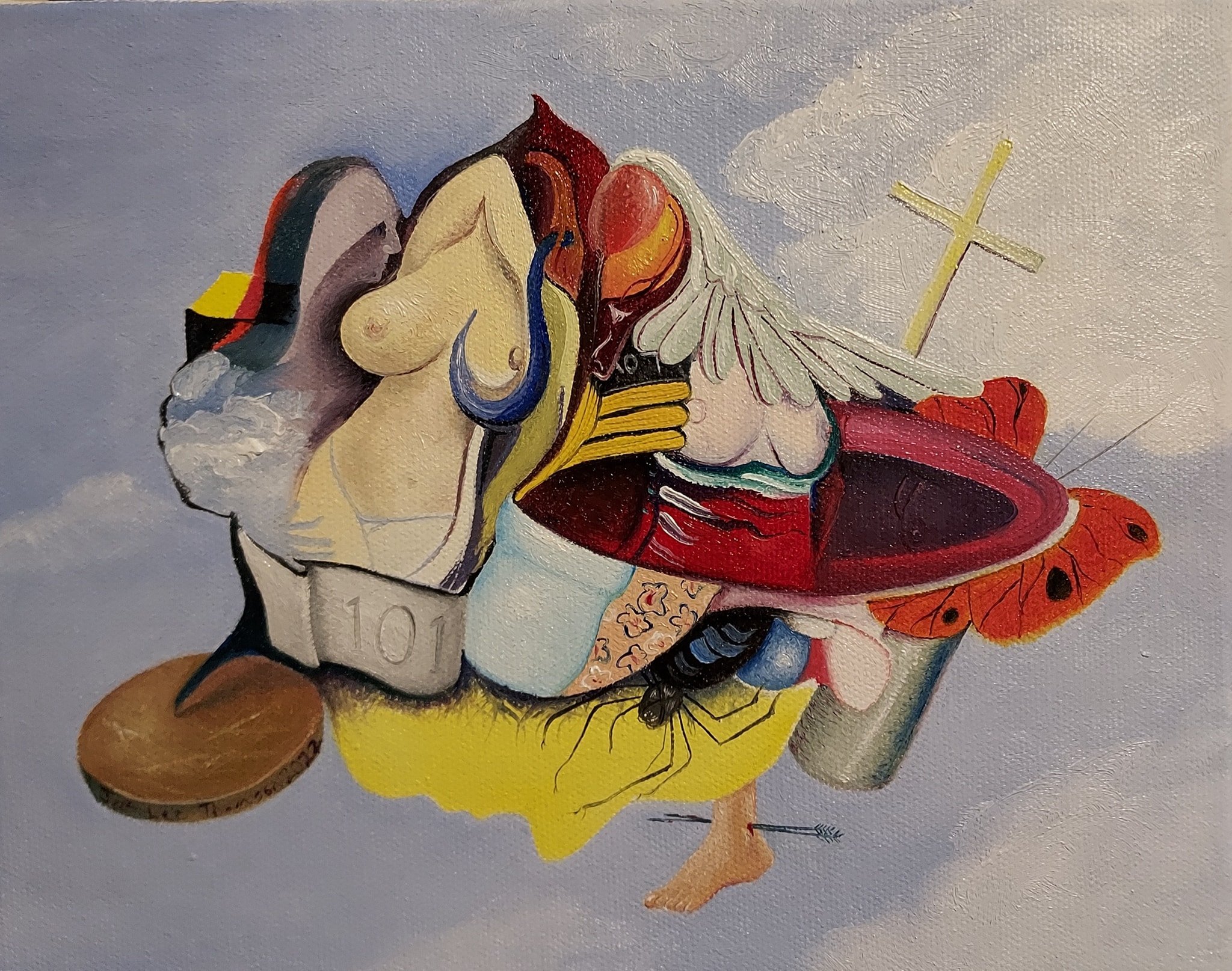 "Achilles And The Muse "          
Oil on canvas. 8"x10" 2022