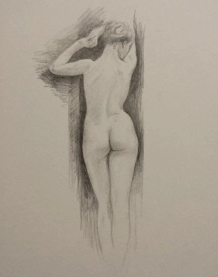 Study from Jean Leon Gerome. Drawing on paper. 2013.