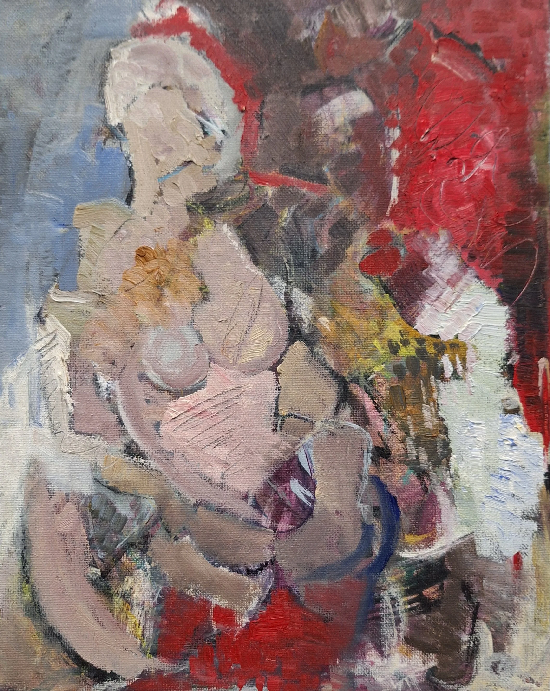 $200 " Solitude And Memory" Mixed media on canvas. 11"x14" 2017