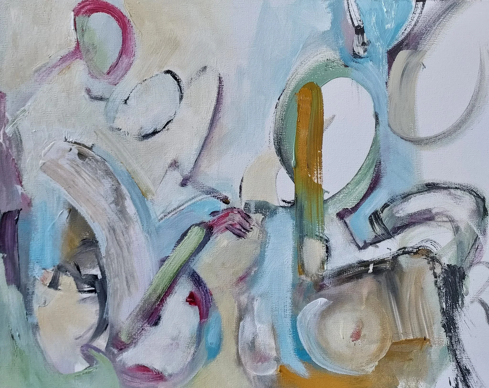 $500 Untitled #6 Mixed media on gallery wrap canvas. 16"x20" 2022
