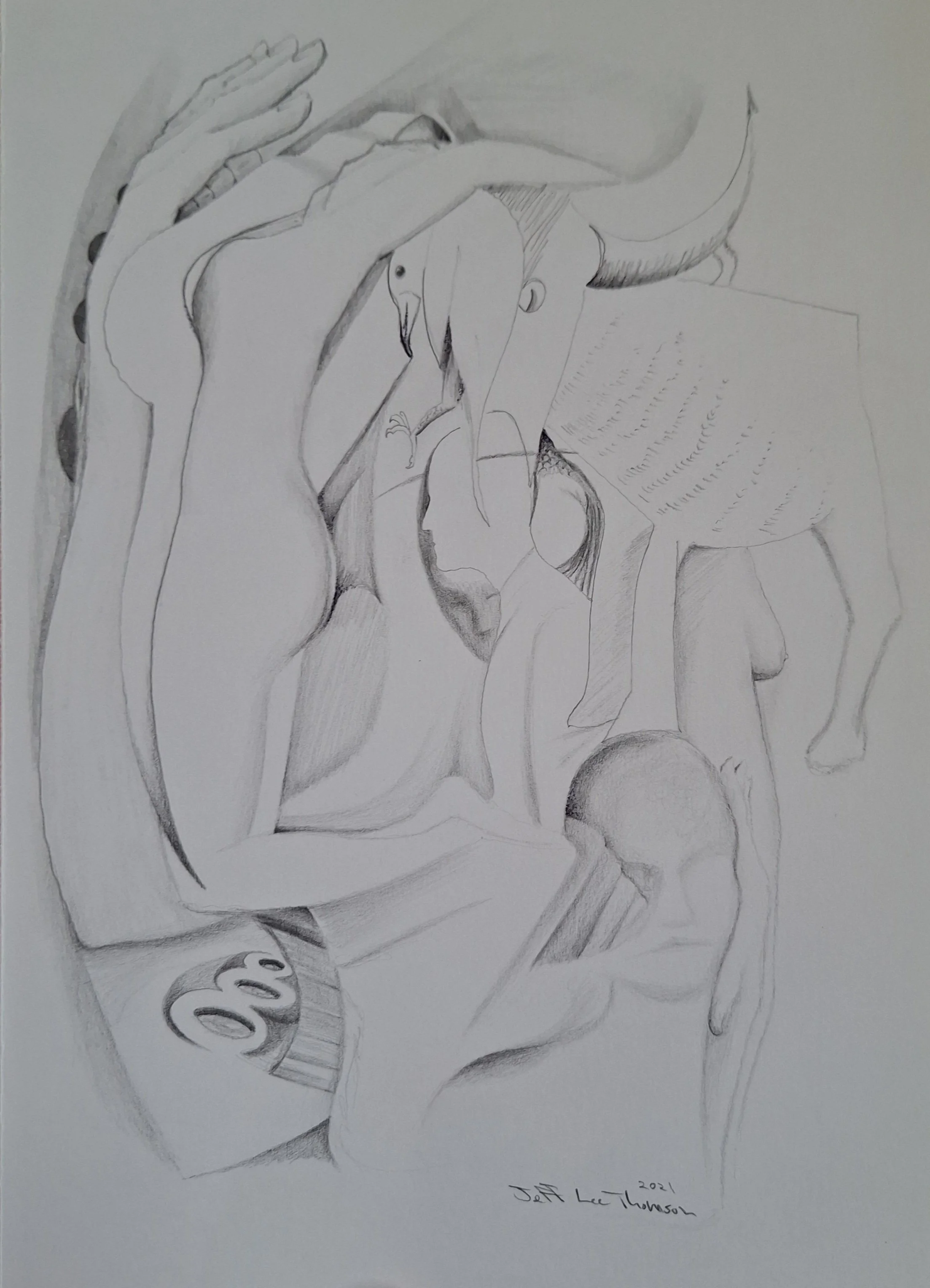 $200 " Layers" pencil on paper. 7"x10" 2021