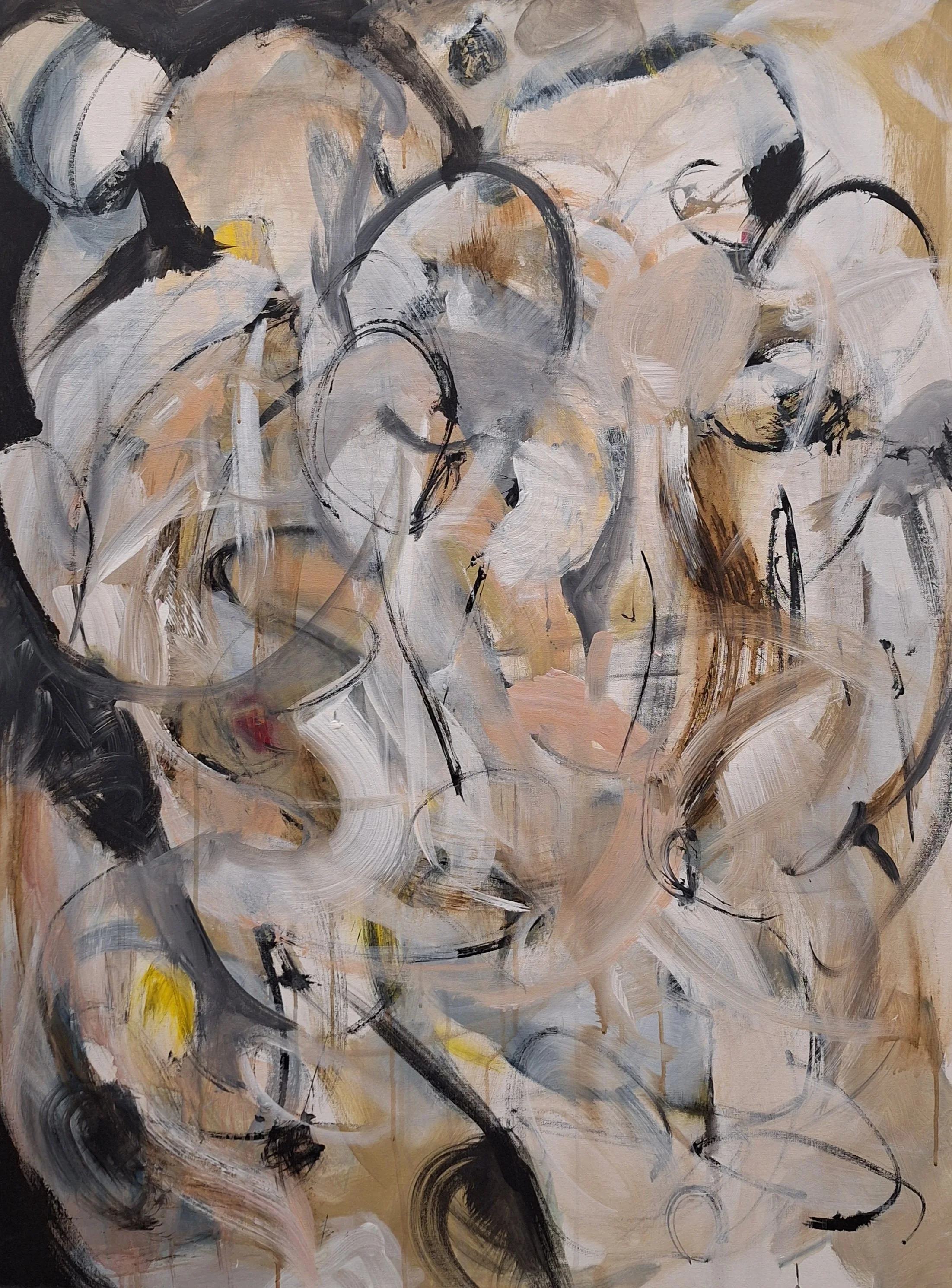 $2,200 "Heart Lost In The Crowd" Acrylic on gallery wrap canvas. 36"x48" 2016
