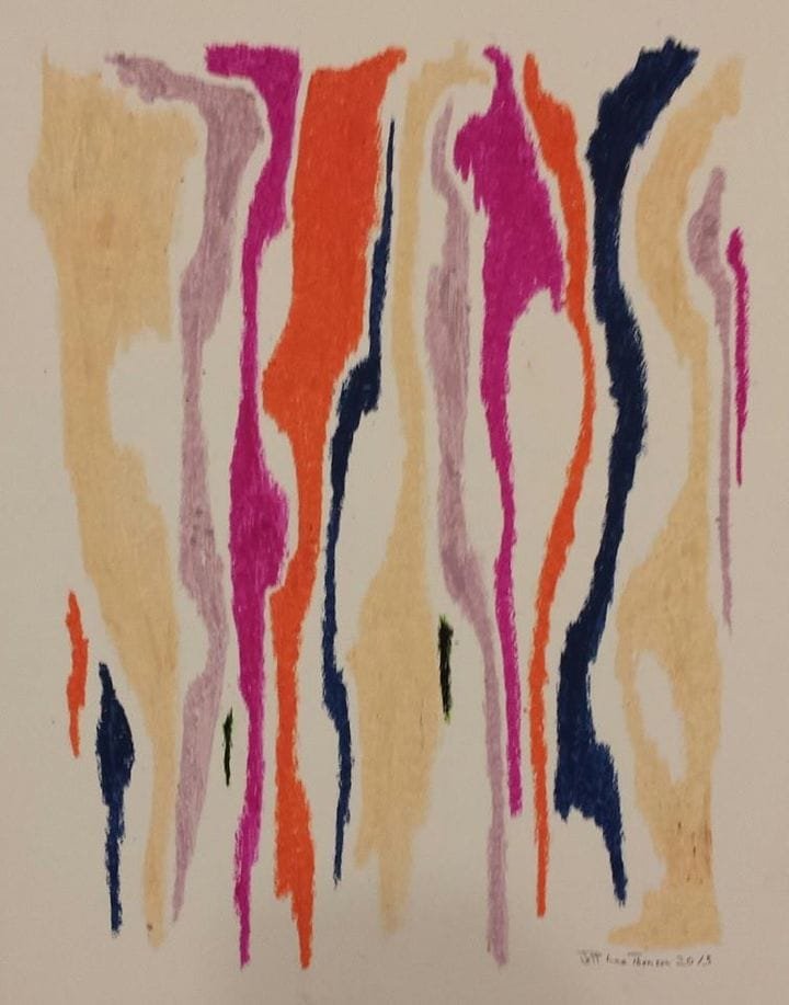 Oil pastel on paper. 11"x14" 2013. 
