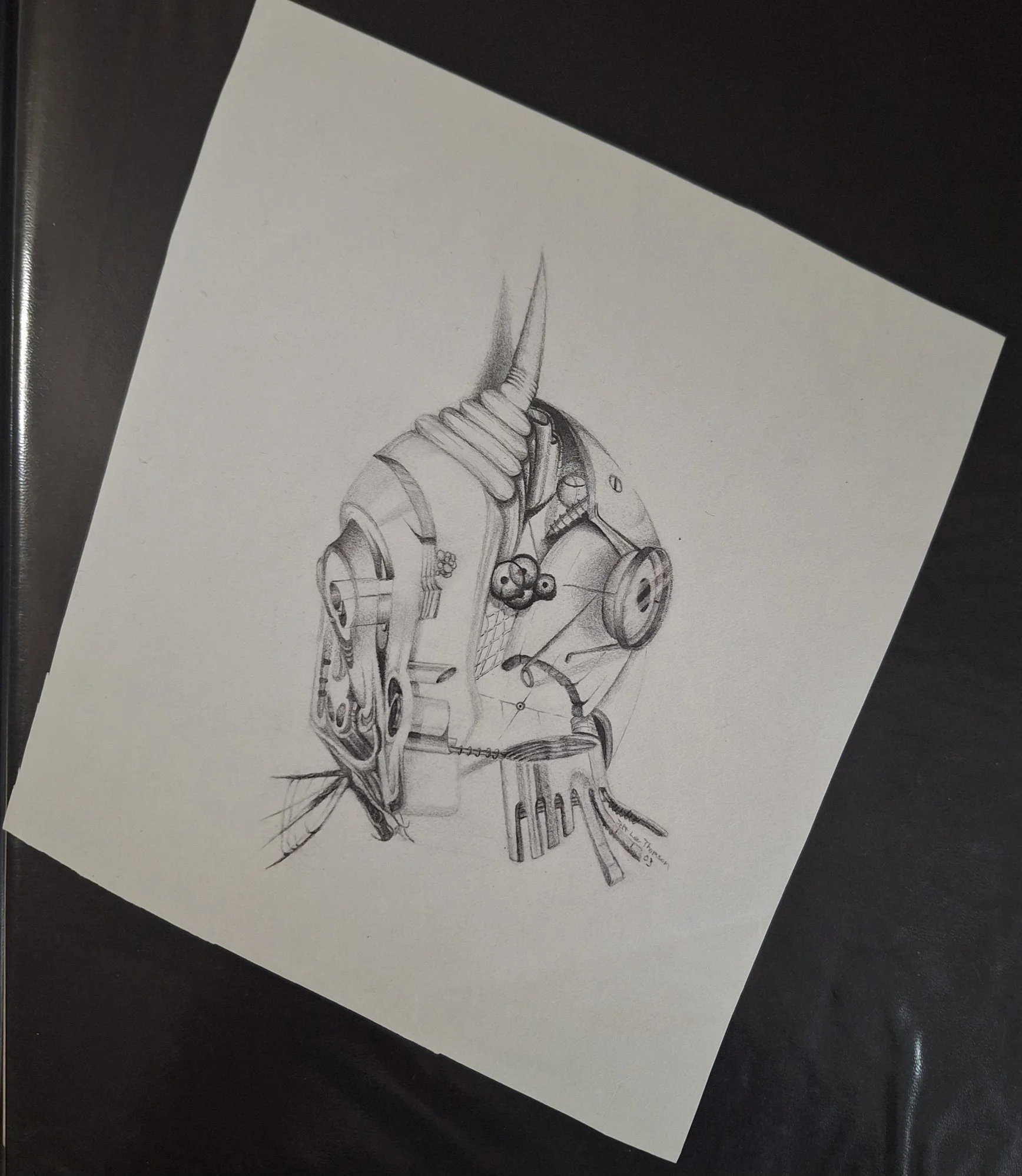 $100 "Goby" pencil on paper. 8"x9" 2003