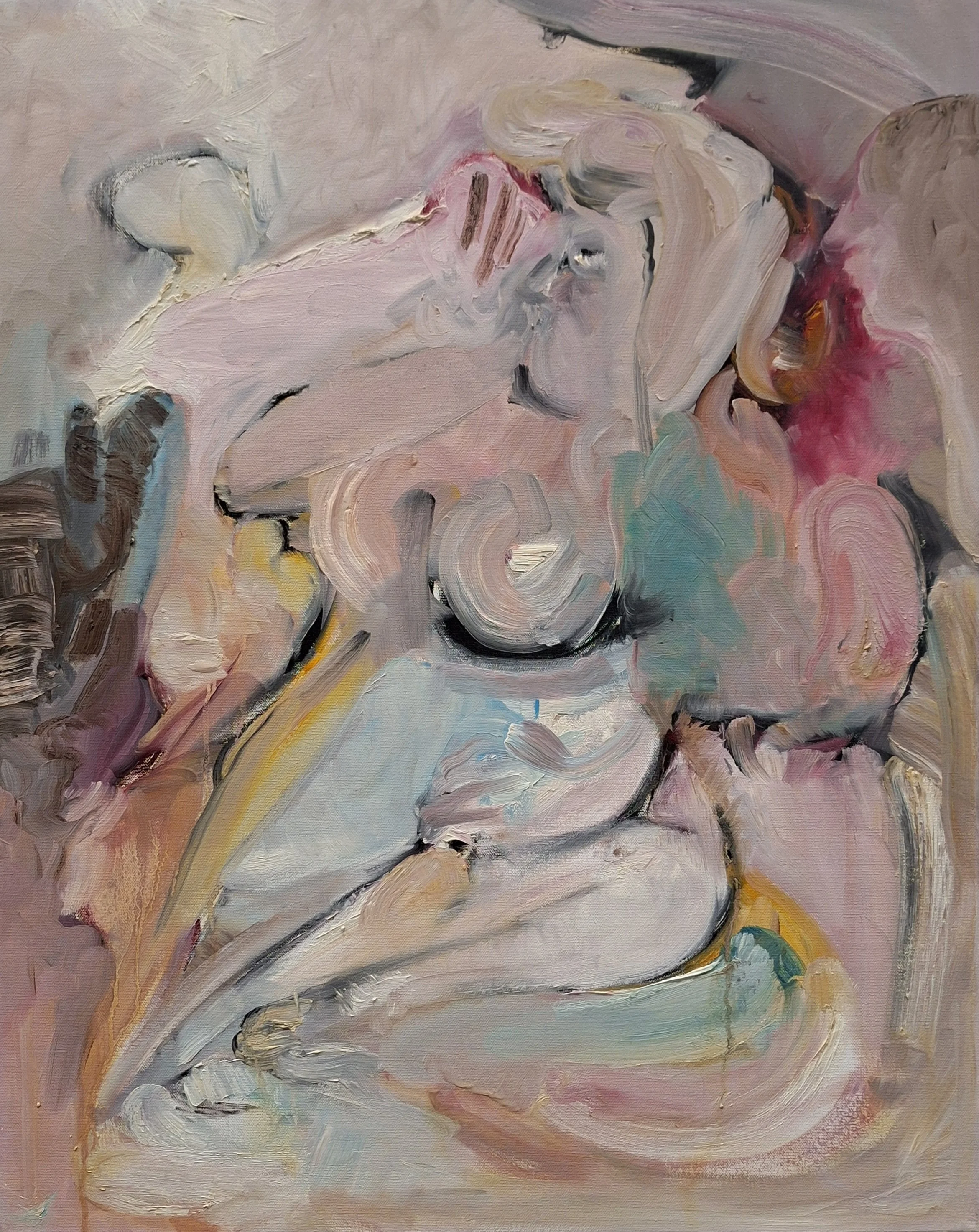 $900 "If I Could Wisper I Miss You" Oil on gallery wrap canvas. 24"x30" 2017