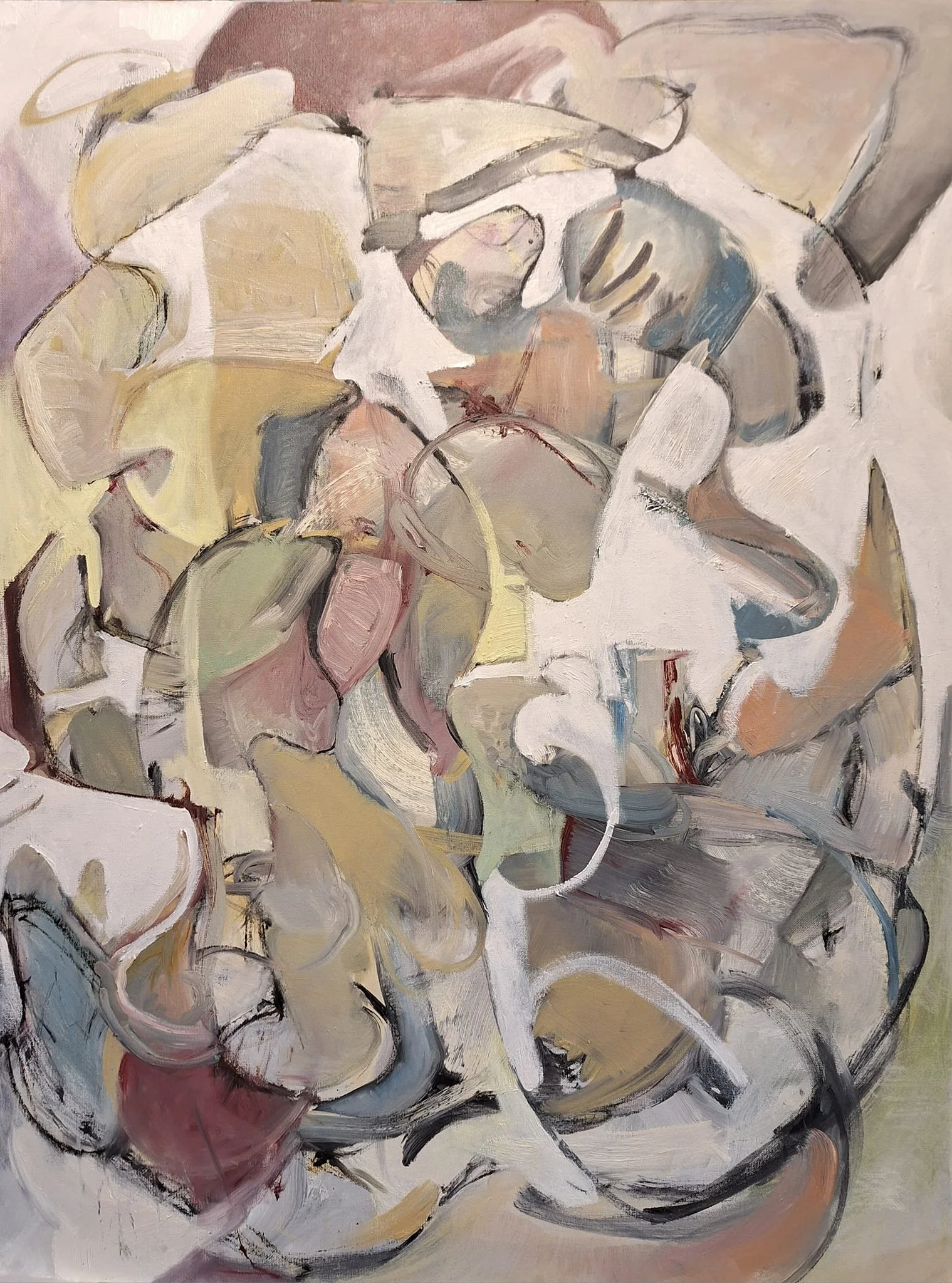 $2,200 " " Mixed media on gallery wrap canvas. 36"x48" 2024