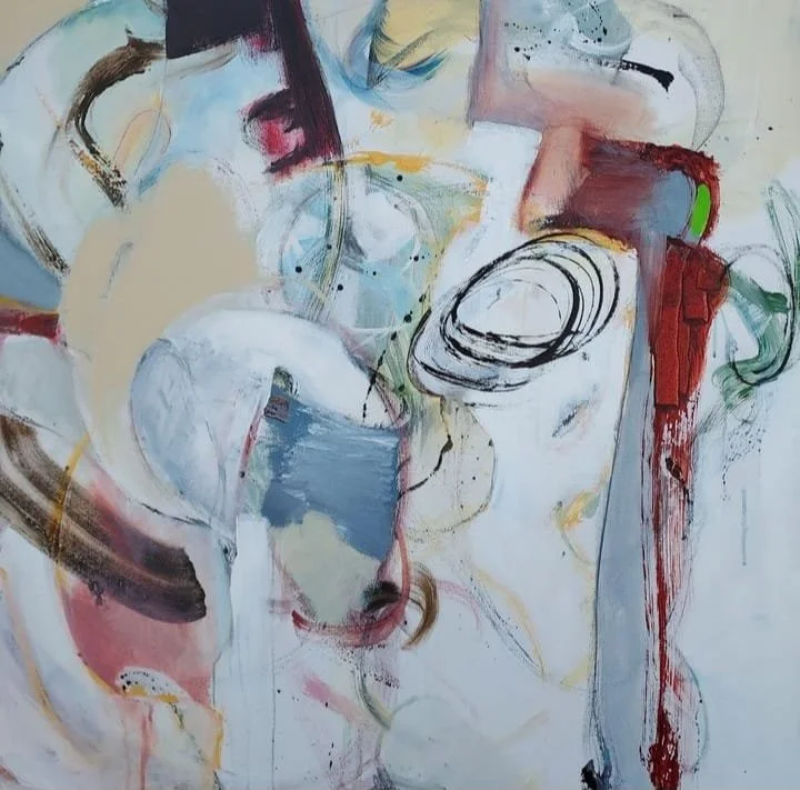 "Calling" Mixed media. 36"x36" 2021