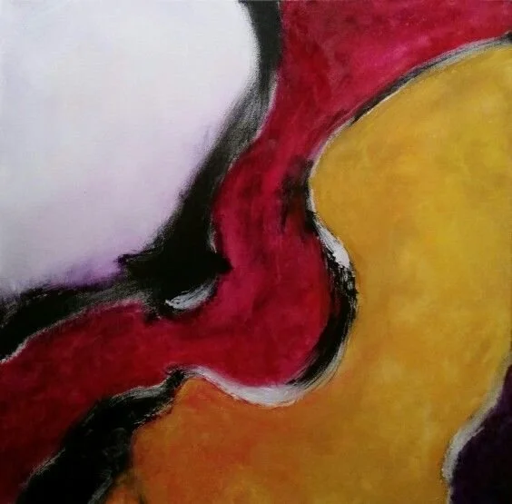 Untitled #13971  Mixed media on gallery wrap canvas. 20"x20"