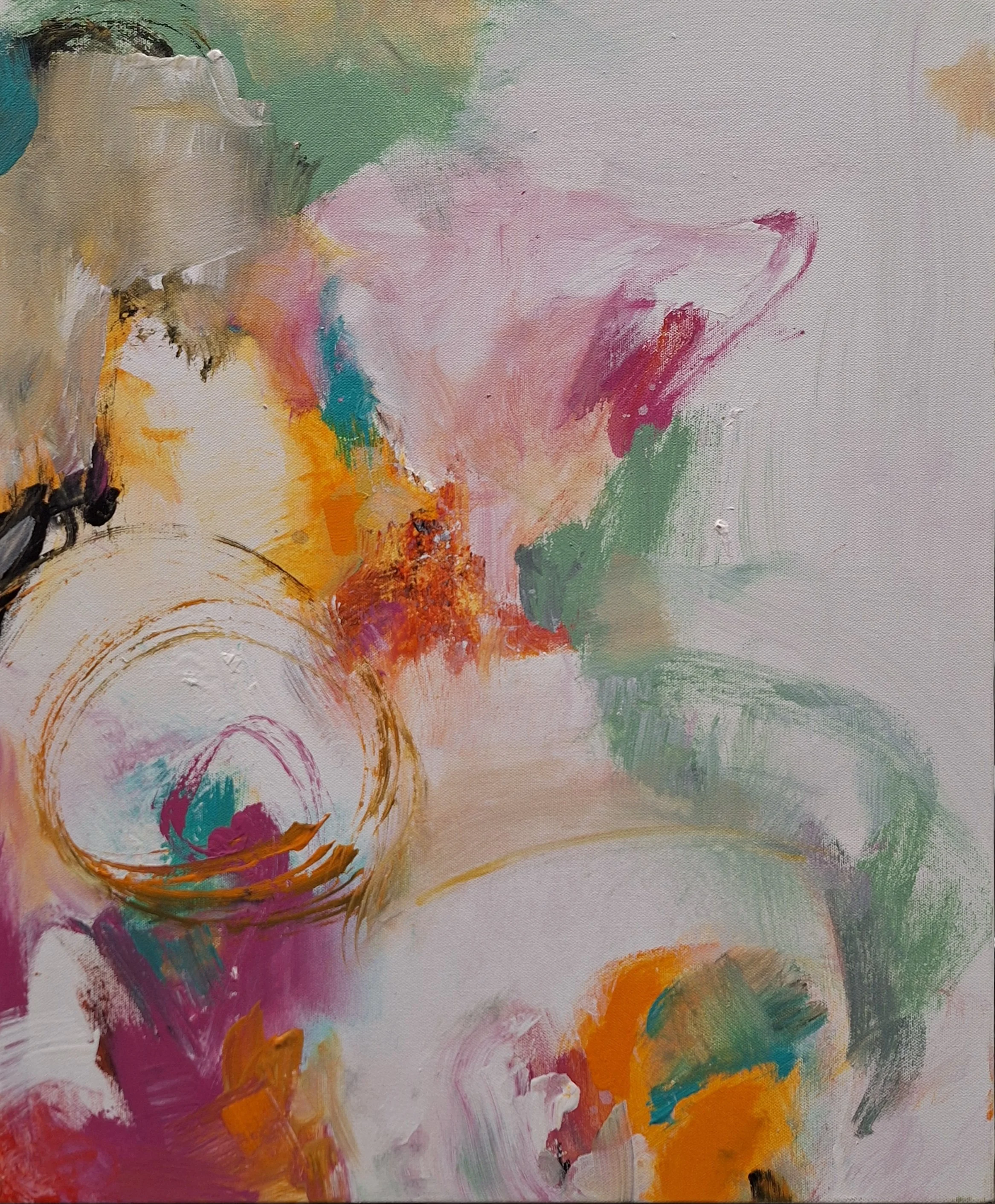 $500 "Untitled #7"  Acrylic on gallery wrap canvas. 20"x24" 2020