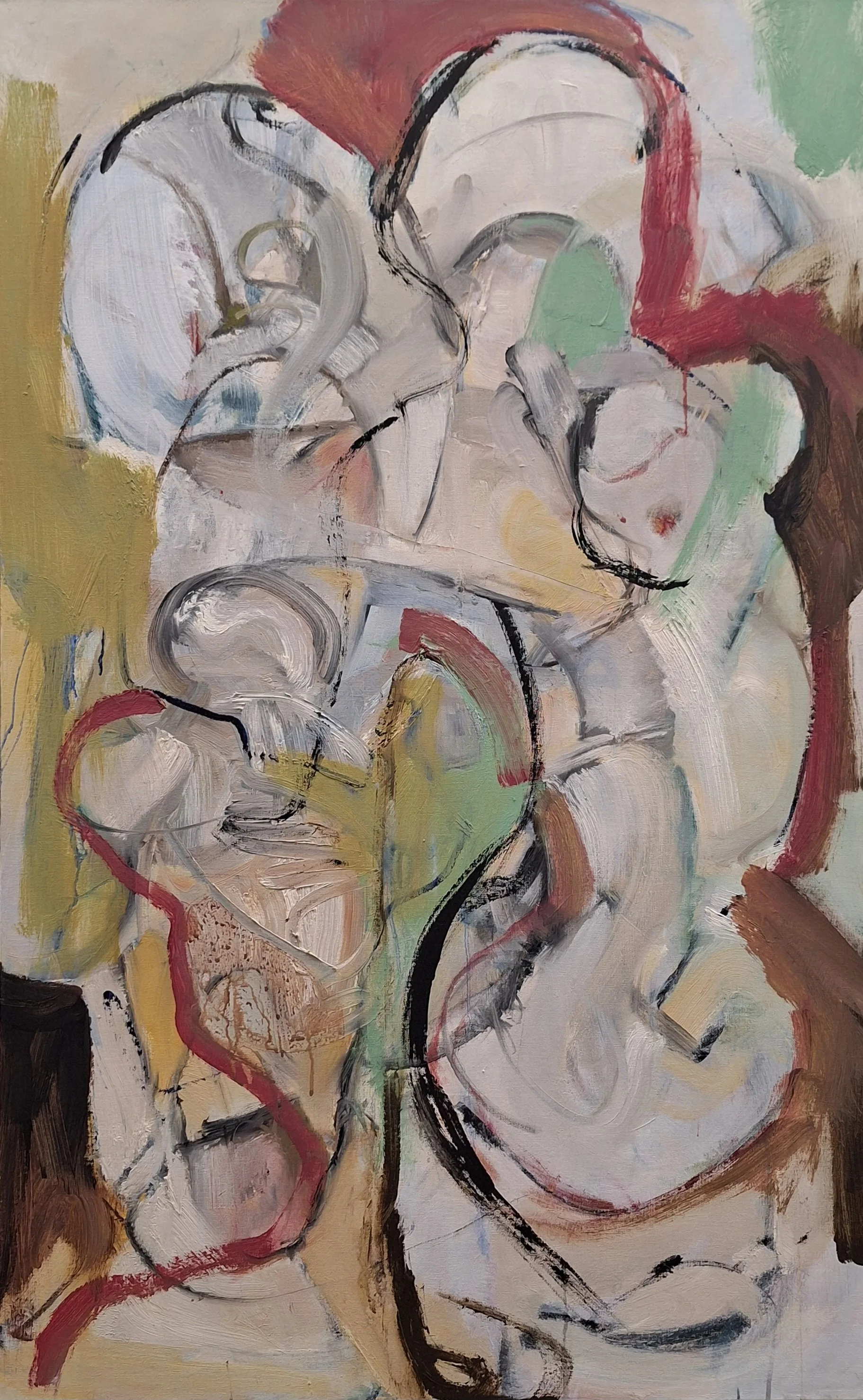 $1800 "Inner Being" Mixed media on gallery wrap canvas. 30"x48" 2018