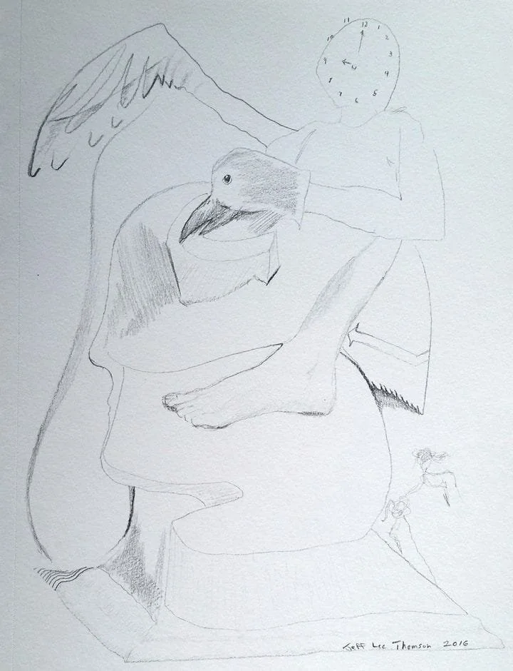 $150 "Time And Direction" graphite on paper. 7"x10" 2016