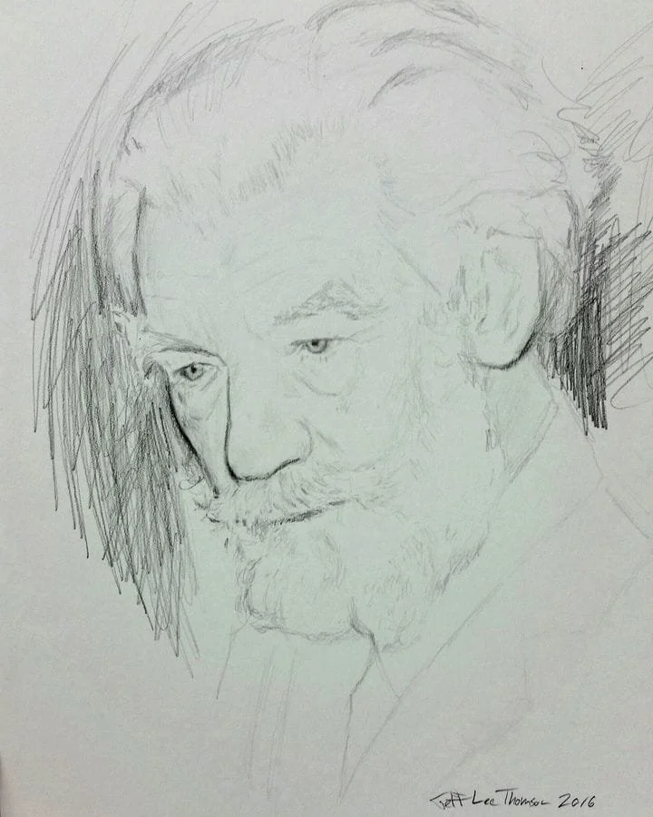 "Ian" graphite on paper. 9"x12" 2016.