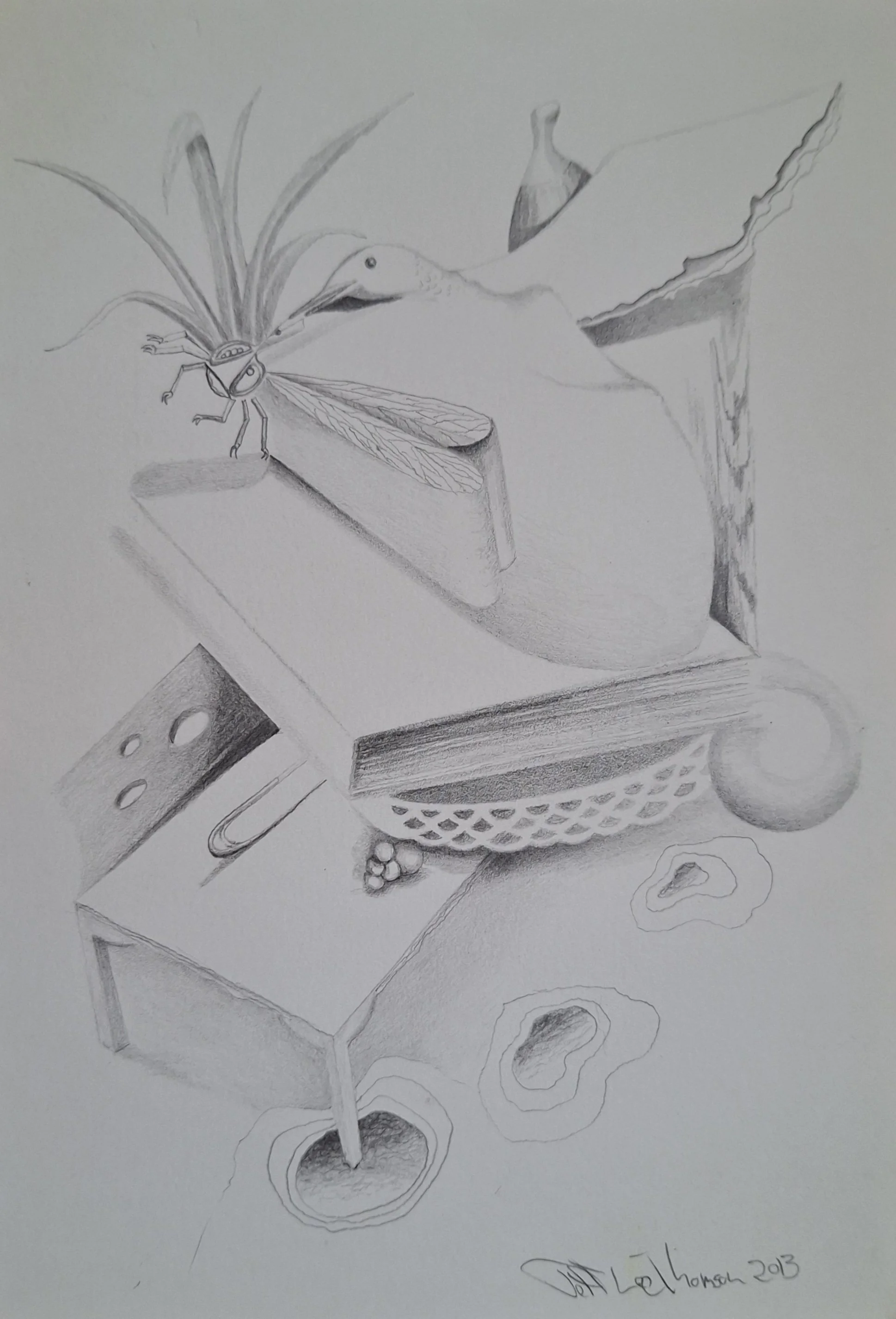 $200 "Doily " pencil on paper. 5.75"x8.5" 2013