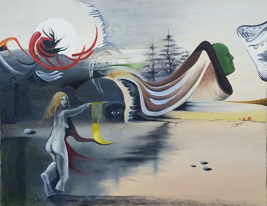 Sold "Apparition"                                           
Oil on canvas. 14"x11" 
Approx. 2015