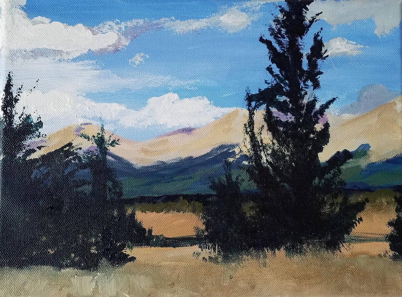 Sold Untitled Pines. Acrylic on canvas.