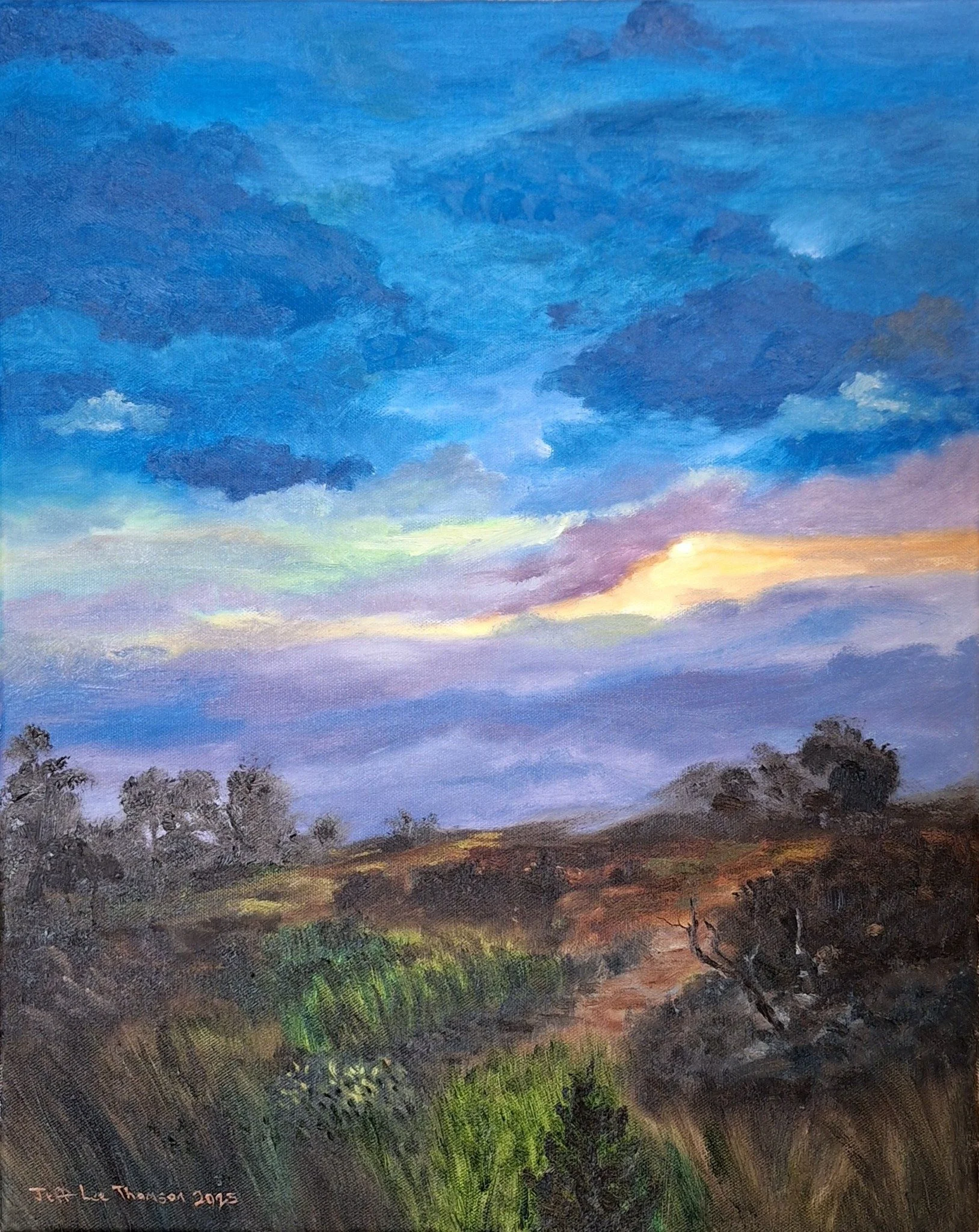 $400 "The Skies Open" Oil on canvas. 16"x20" 2025