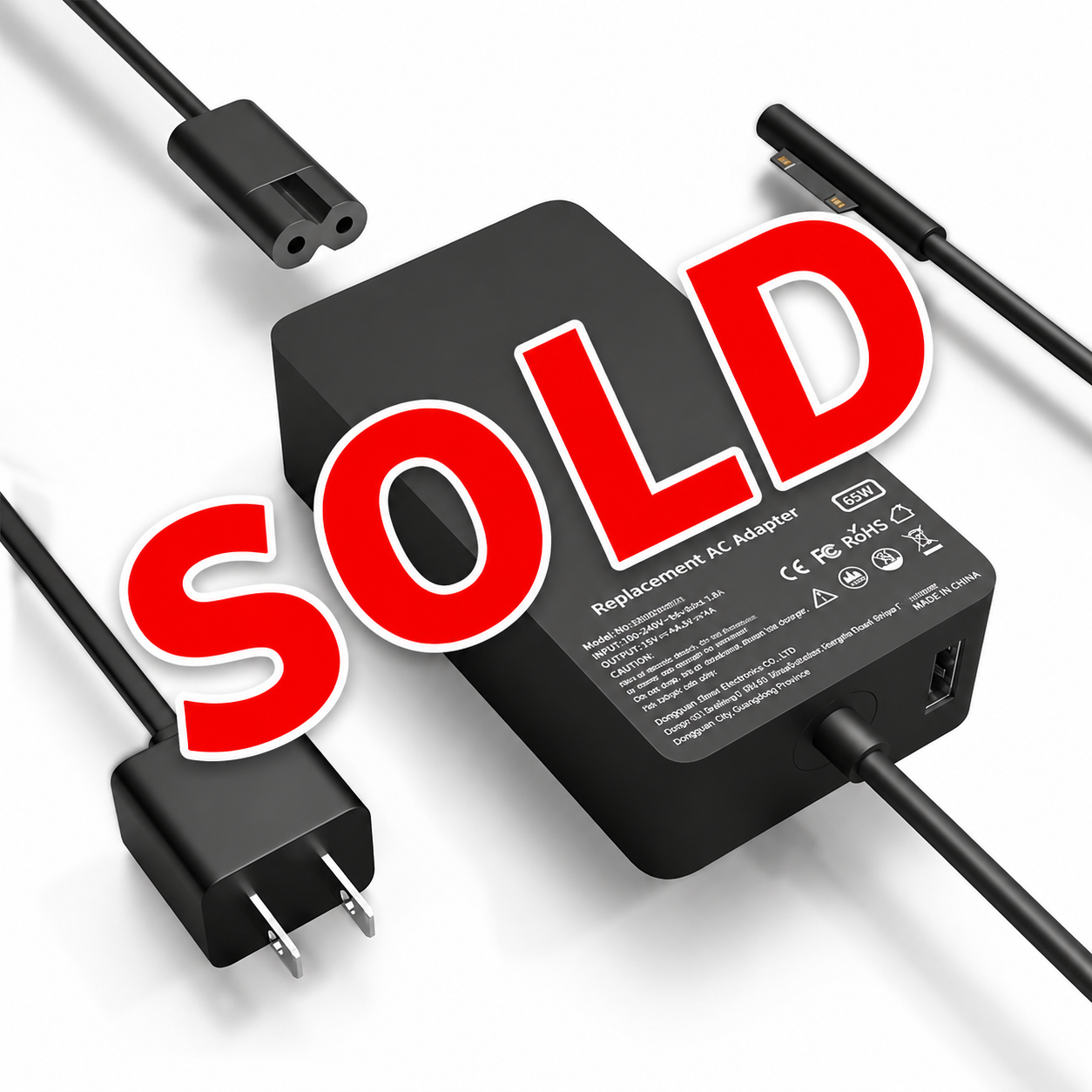 65W Microsoft Surface Power Adapter Charger | USB Charging Port | New Open Box