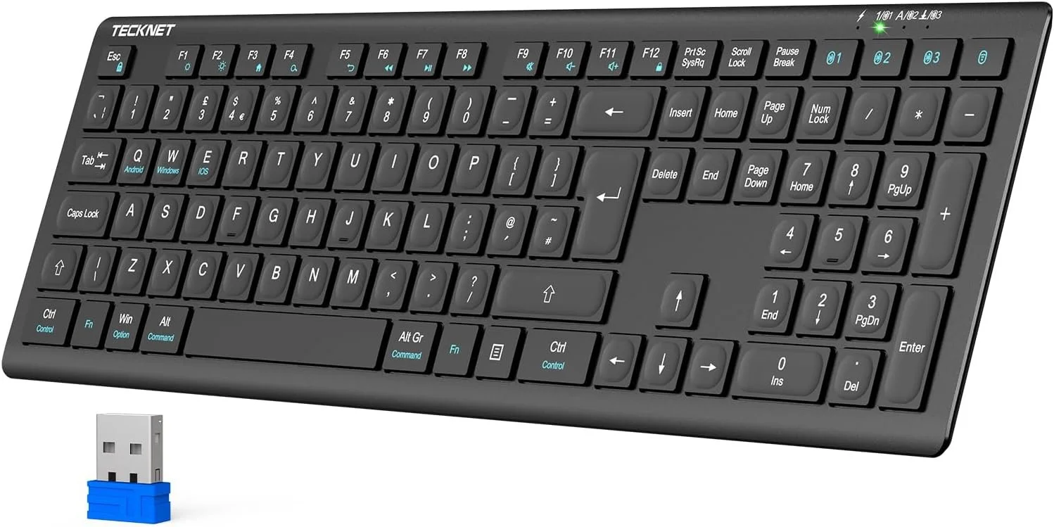 TECKNET Bluetooth Wireless Keyboard Rechargeable