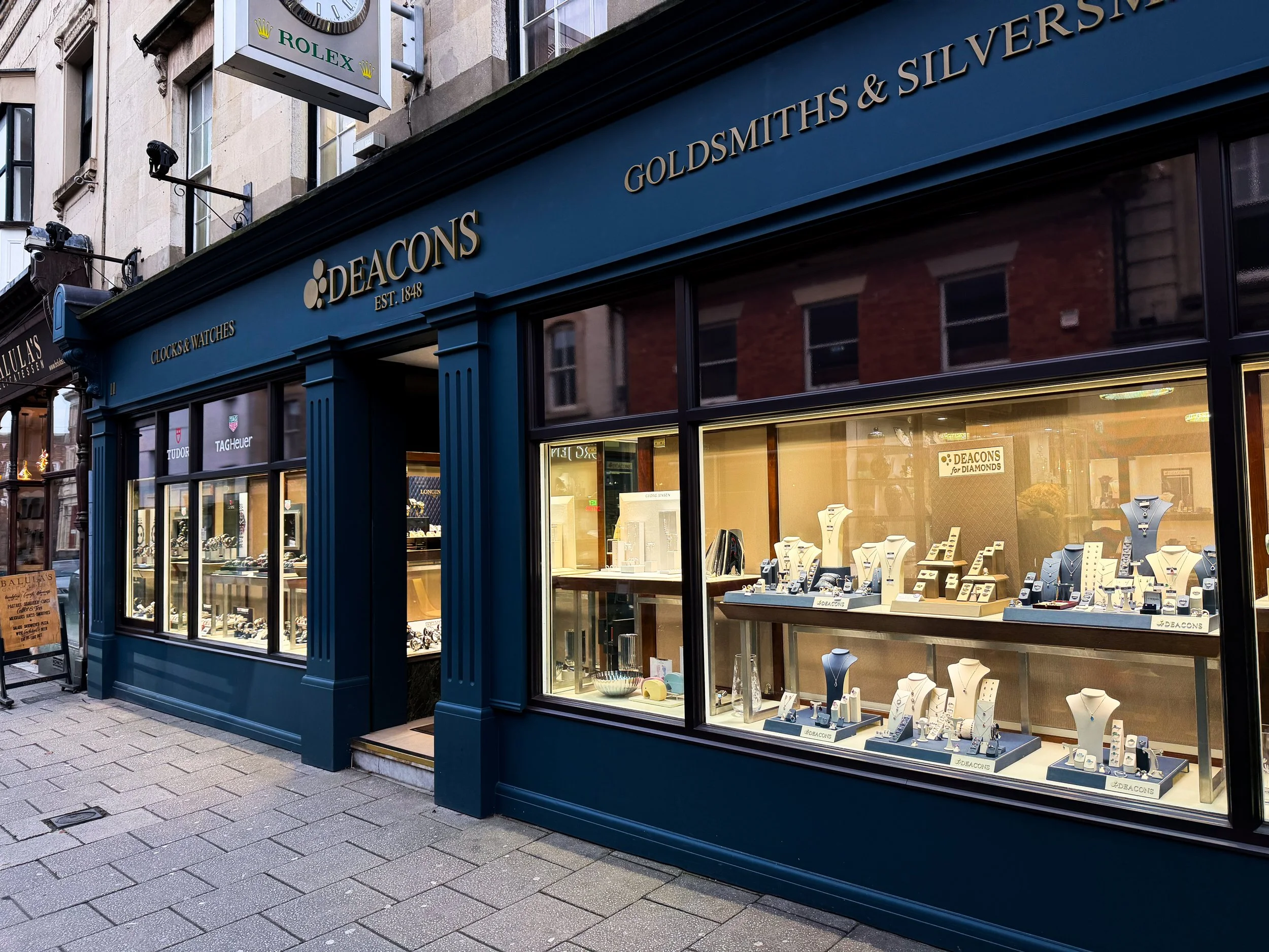 Deacons jewellers shopfront