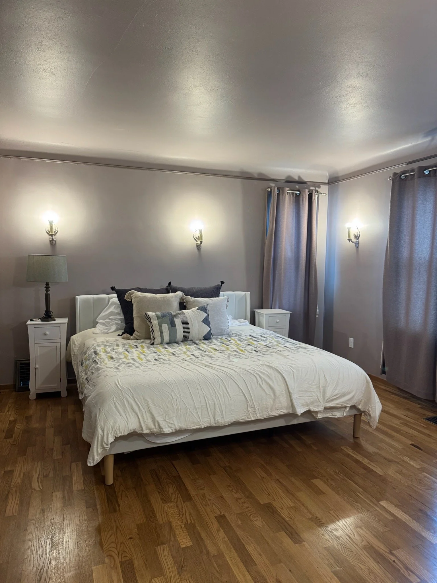 King size bed in spare bedroom