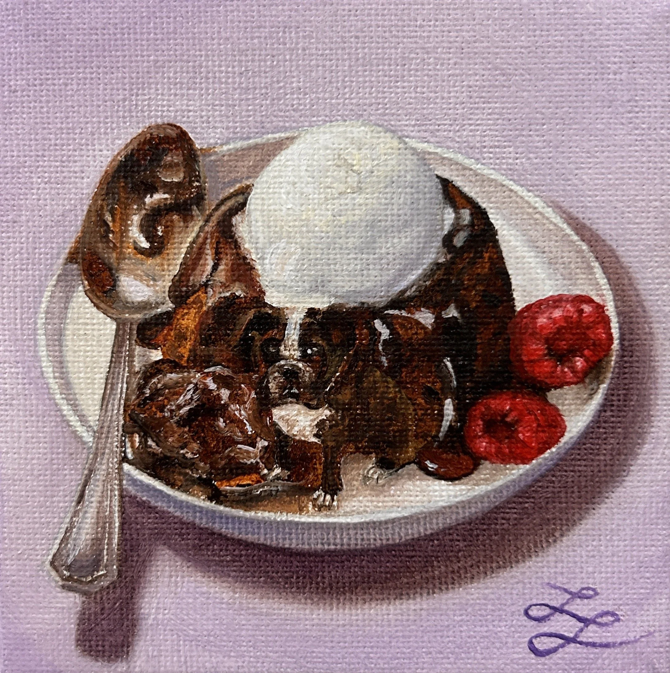 Cosmos de Chocolate con Helado de Vainilla