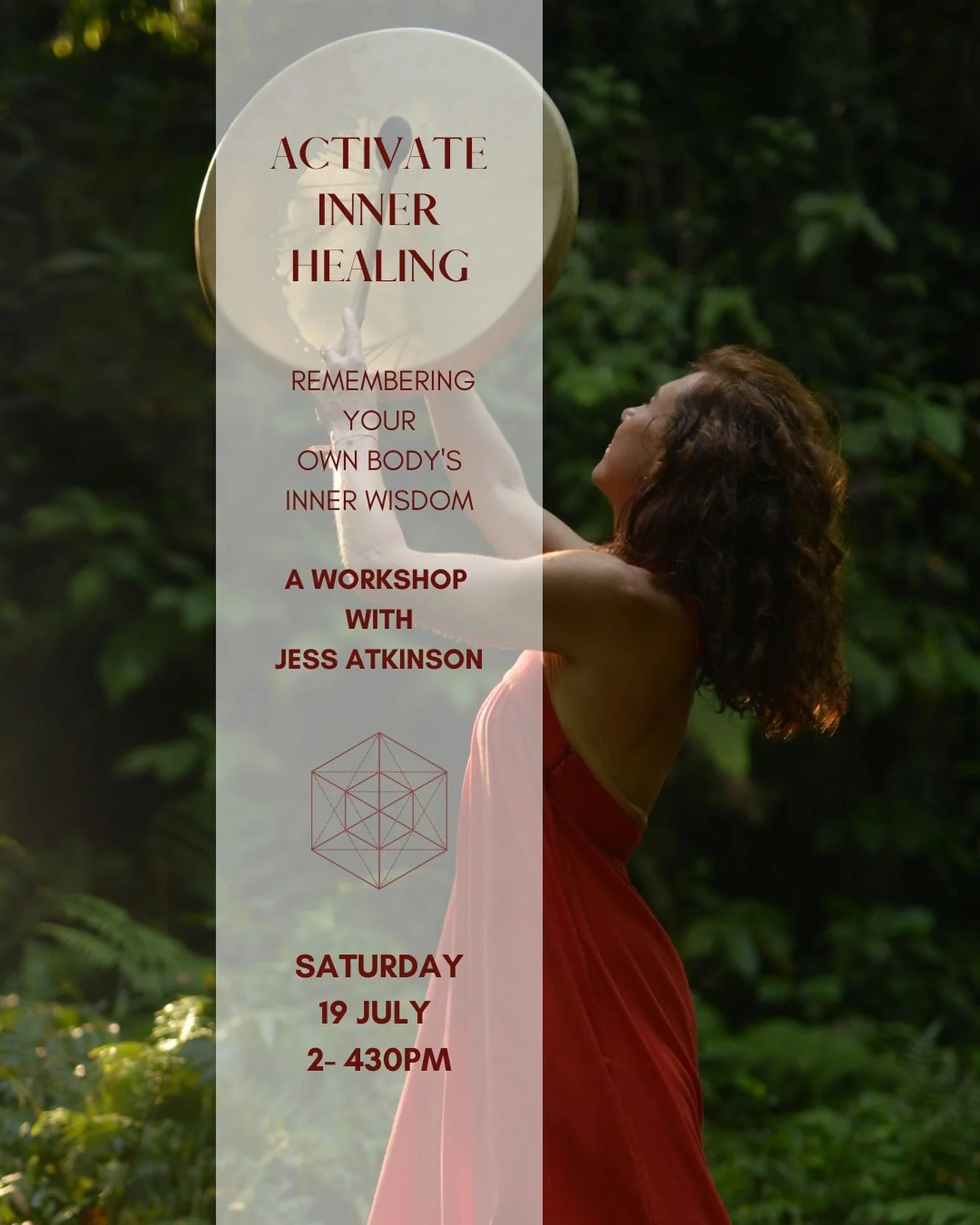 Join me for a deeply restorative and transformative 2.5 hour workshop designed to awaken your body&rsquo;s innate healing abilities. 

Blending ancient practices and modern techniques, this experience will gently guide you into a state of energetic b