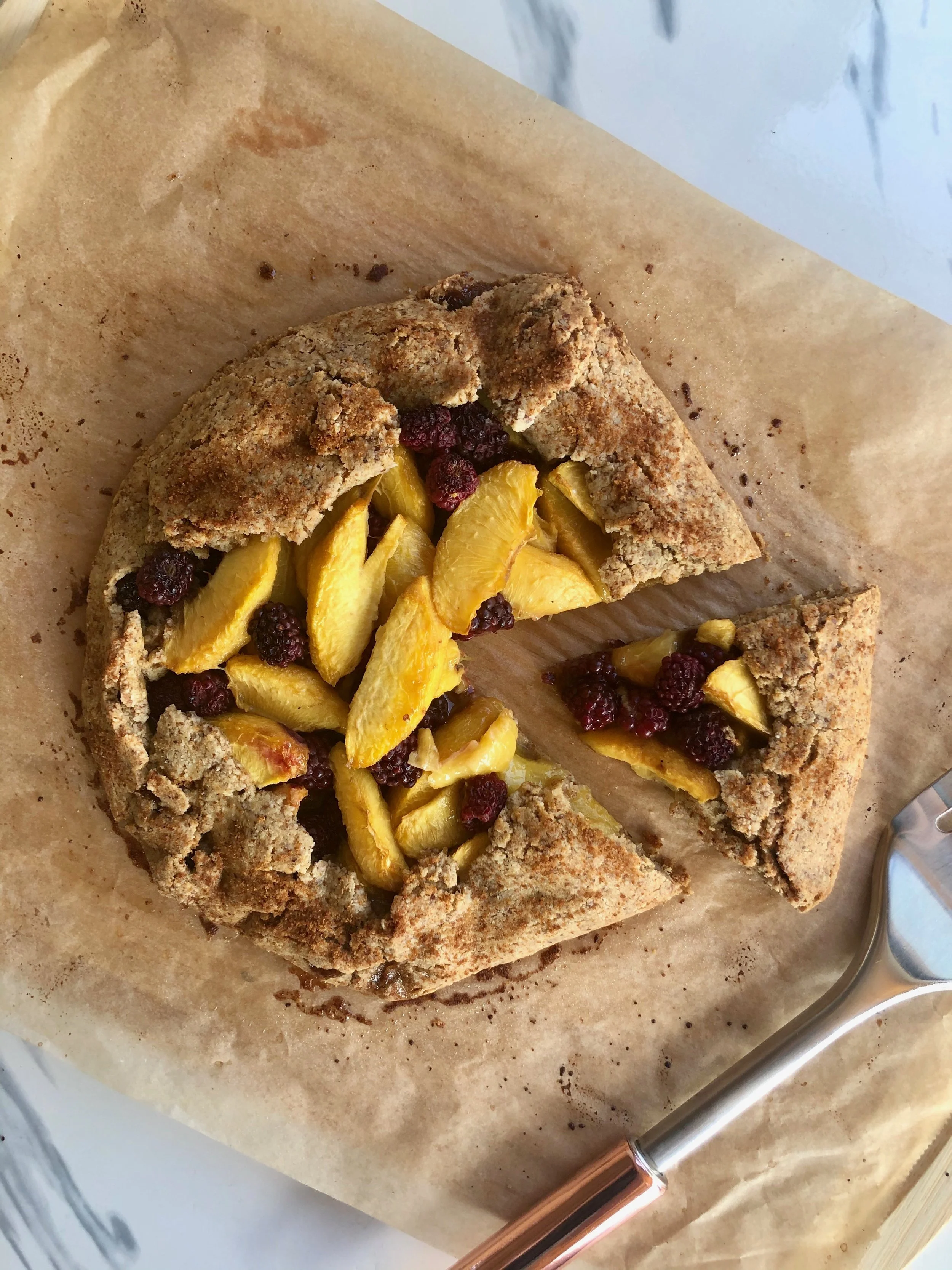 Peach and Blackberry Galette