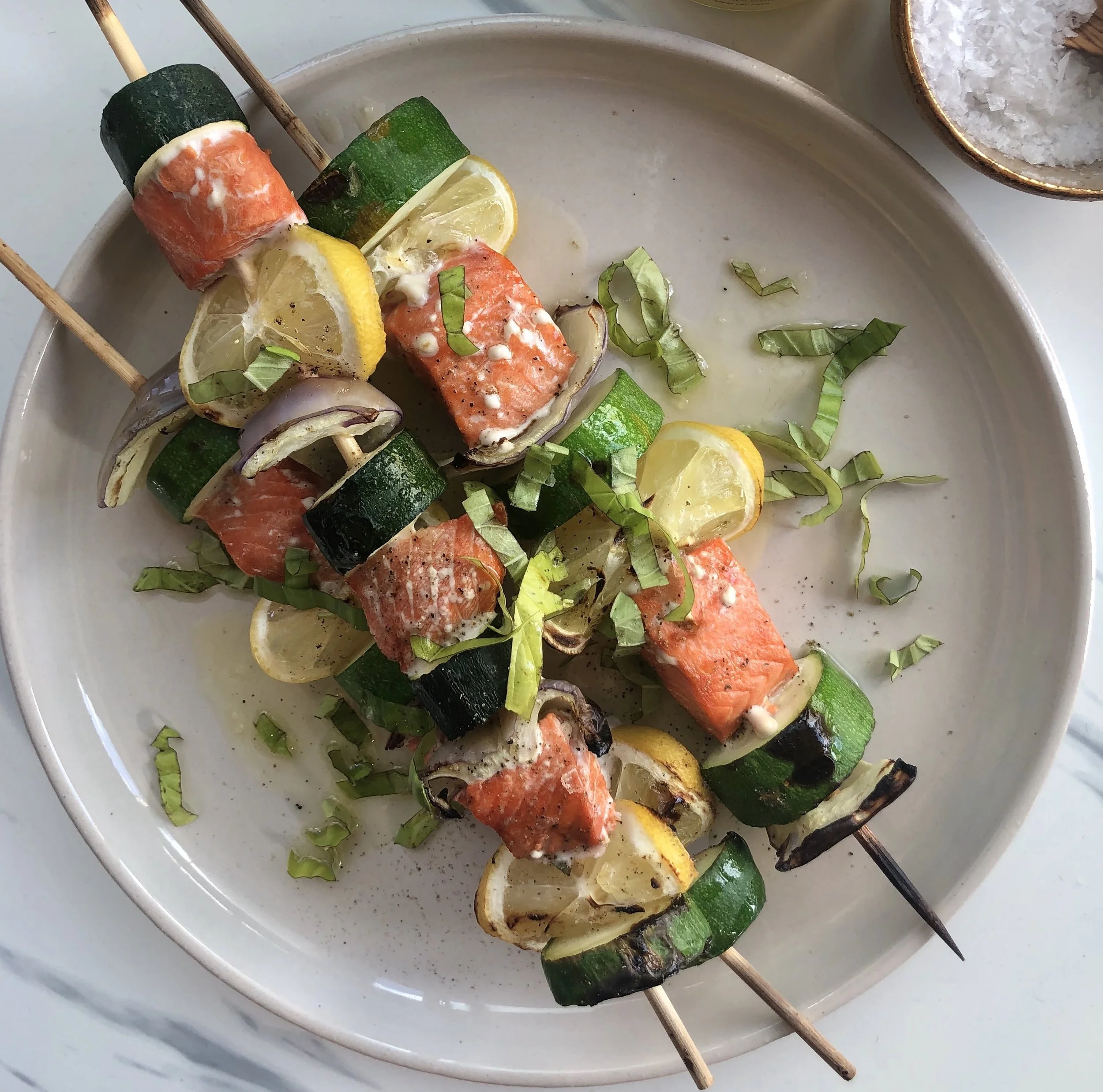 Grilled Salmon Skewers