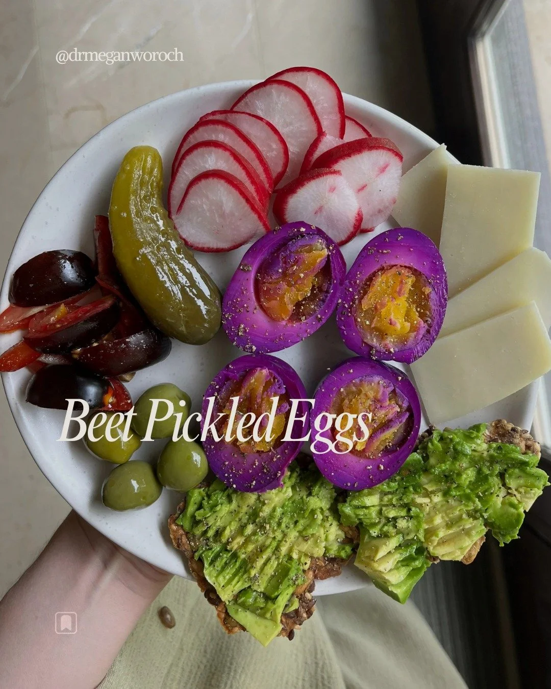 A fun twist on hard-boiled eggs. Beet-pickled eggs are a great addition to my meal prep for several reasons:

Eggs are one of the best dietary sources of choline, a key nutrient for brain health, liver function, and hormone metabolism.

One egg has 6