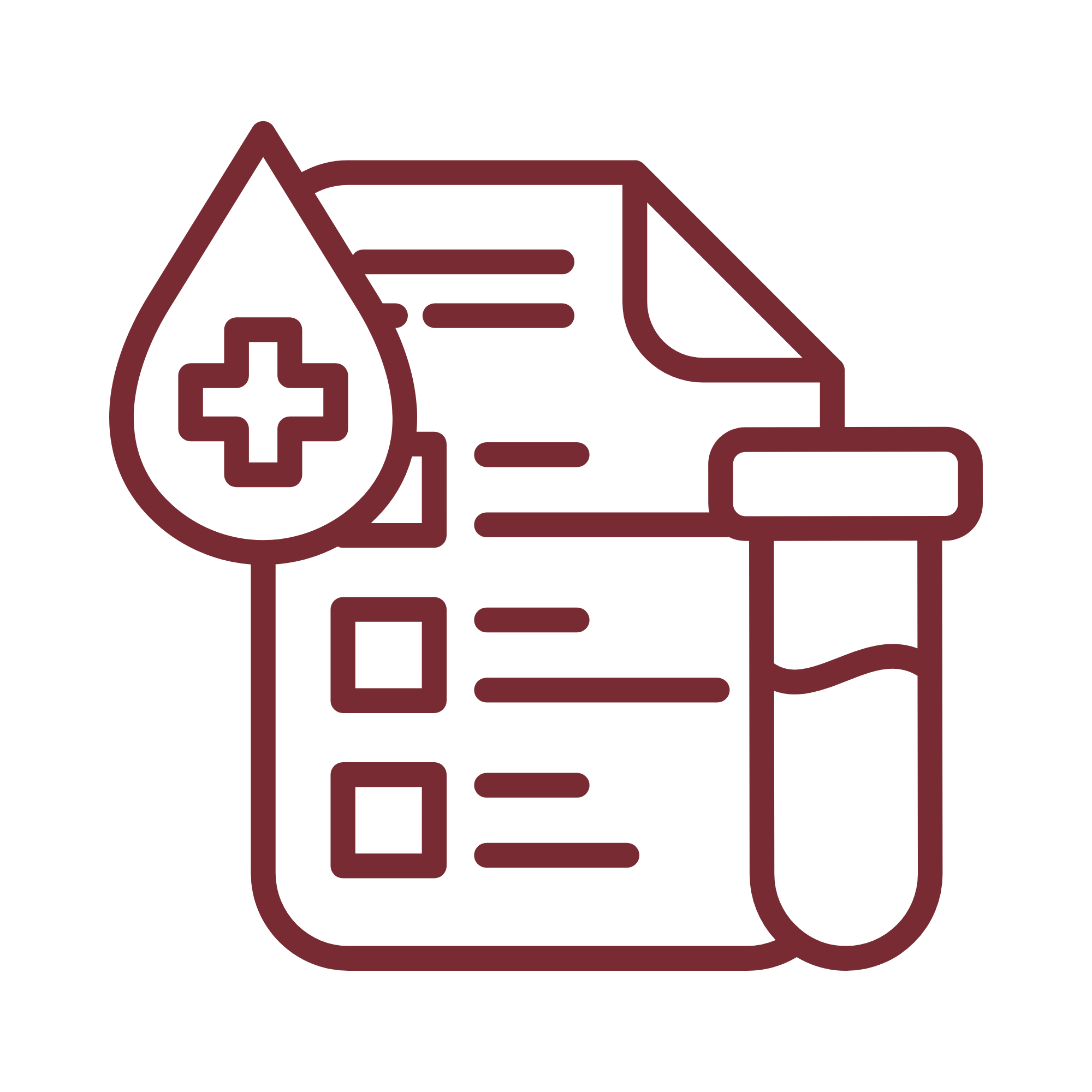 Medical syringe, pill, and dropper with medical cross illustration.