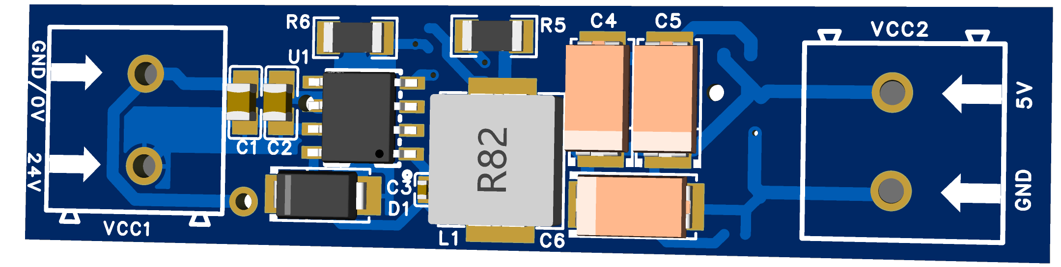 GS-600 24V To 5V Switching PSU Development Board