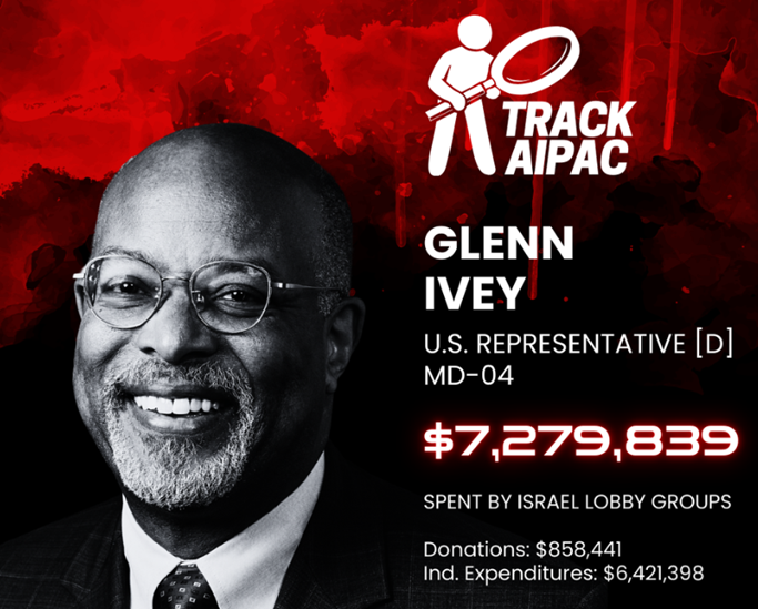 AIPAC funding given to Glenn Ivey for Congress