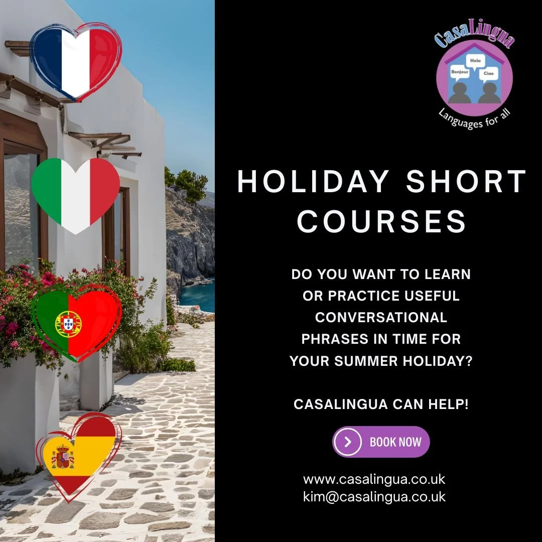 Are you thinking about your summer holidays? Would you like to be able to speak and understand the language of the country you're going to? Well, our Holiday Short Courses are perfect for you. Learn useful phrases that will help your holiday go even 