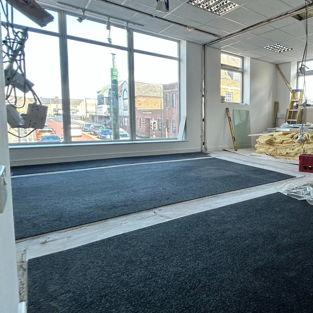 On your marks...... set....... take some walls down!
When I set my mind to something, there's no hanging around! The reconfiguration of our largest teaching room is job number 1 and it's quickly taking shape.  Maisie couldn't get over the size of the