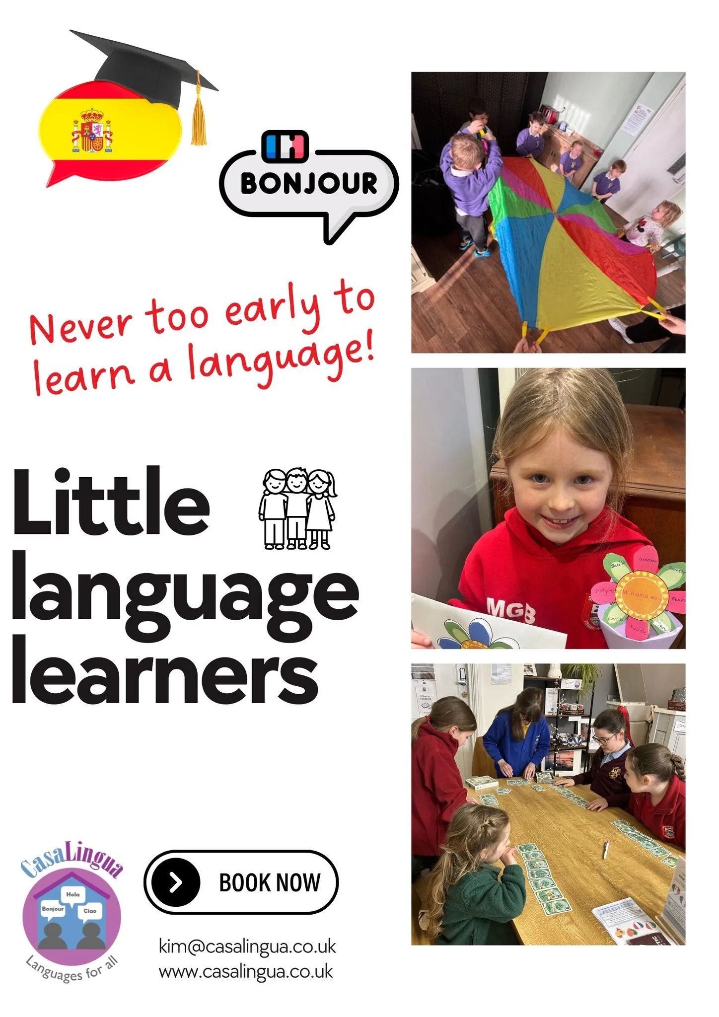 CALLING ALL PRE-SCHOOL PARENTS!

A little while back, we mentioned that we wanted to run a new pre-school Spanish group in the local area - but we wanted to get the venue right.  We know that timings are tricky and that our chosen day/time will not w
