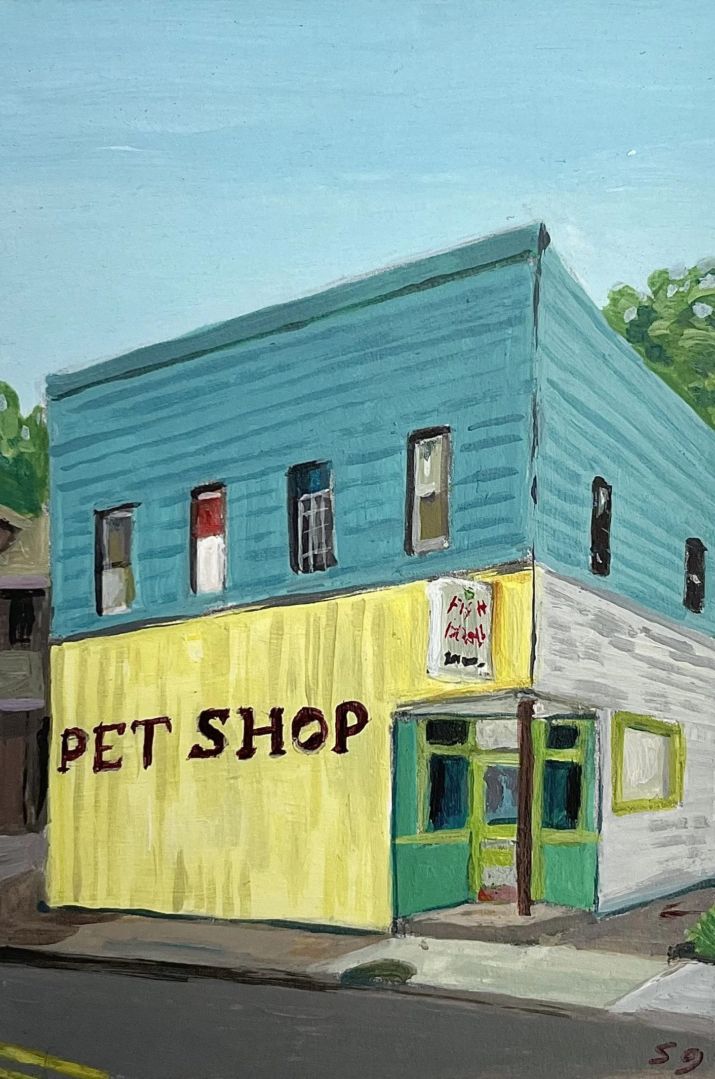 Fish Bowl Pet Shop Print