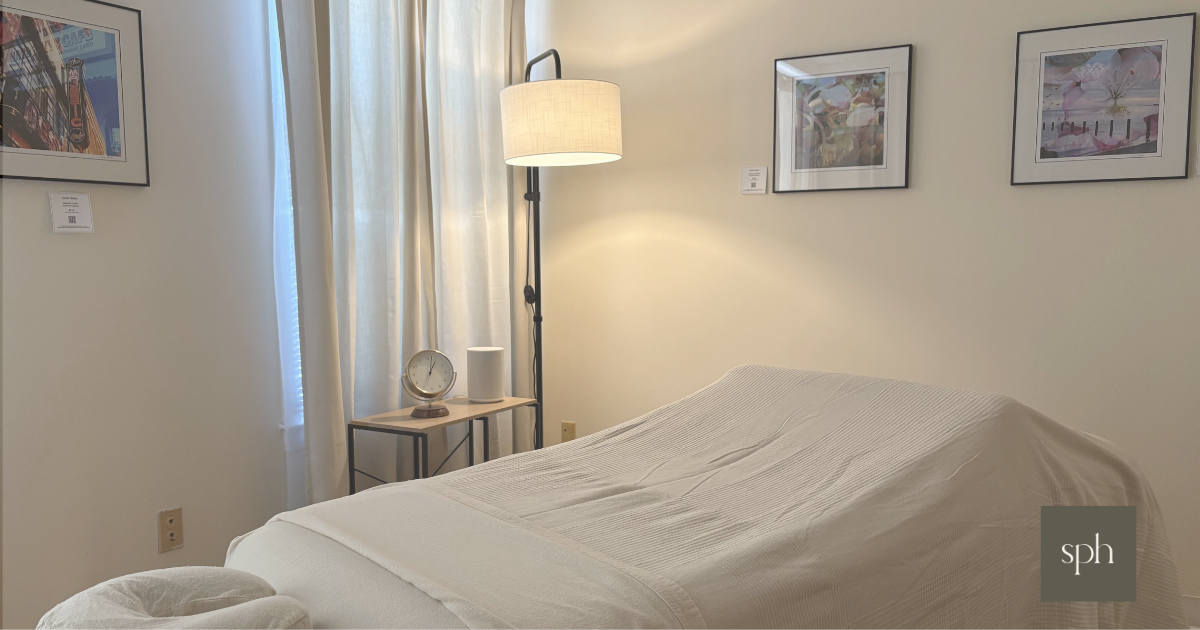 Relaxing treatment room