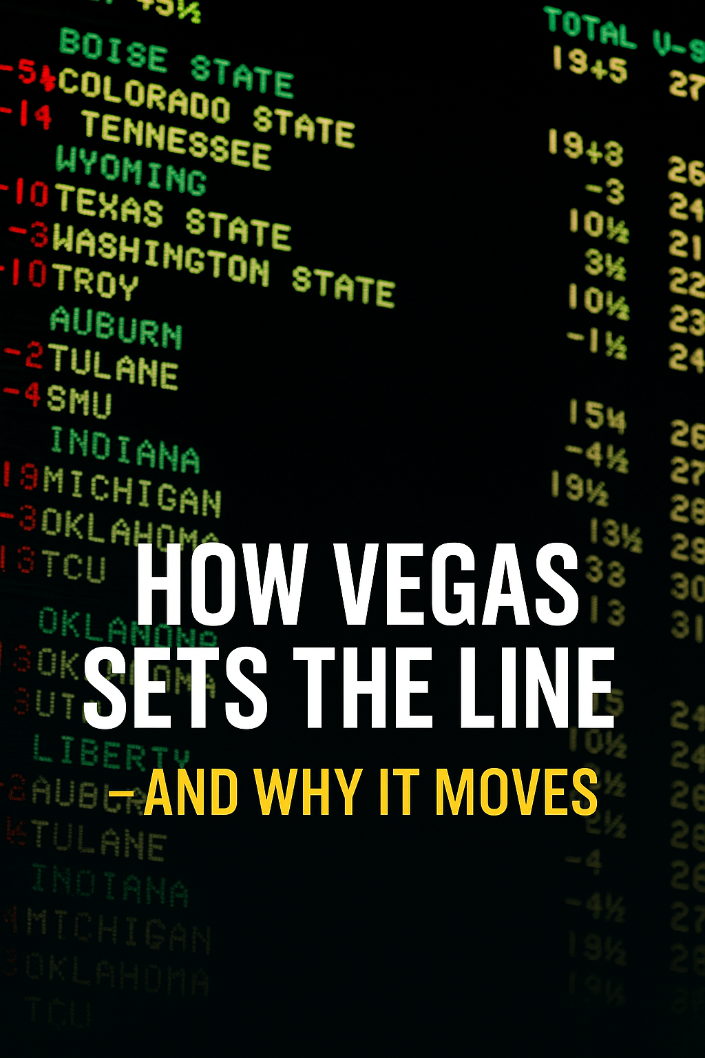 How Vegas Sets the Line - and Why It Moves