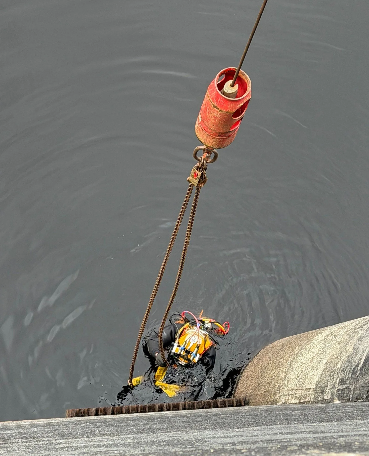 Some scheduled maintenance onsite today - removal of intake screen.