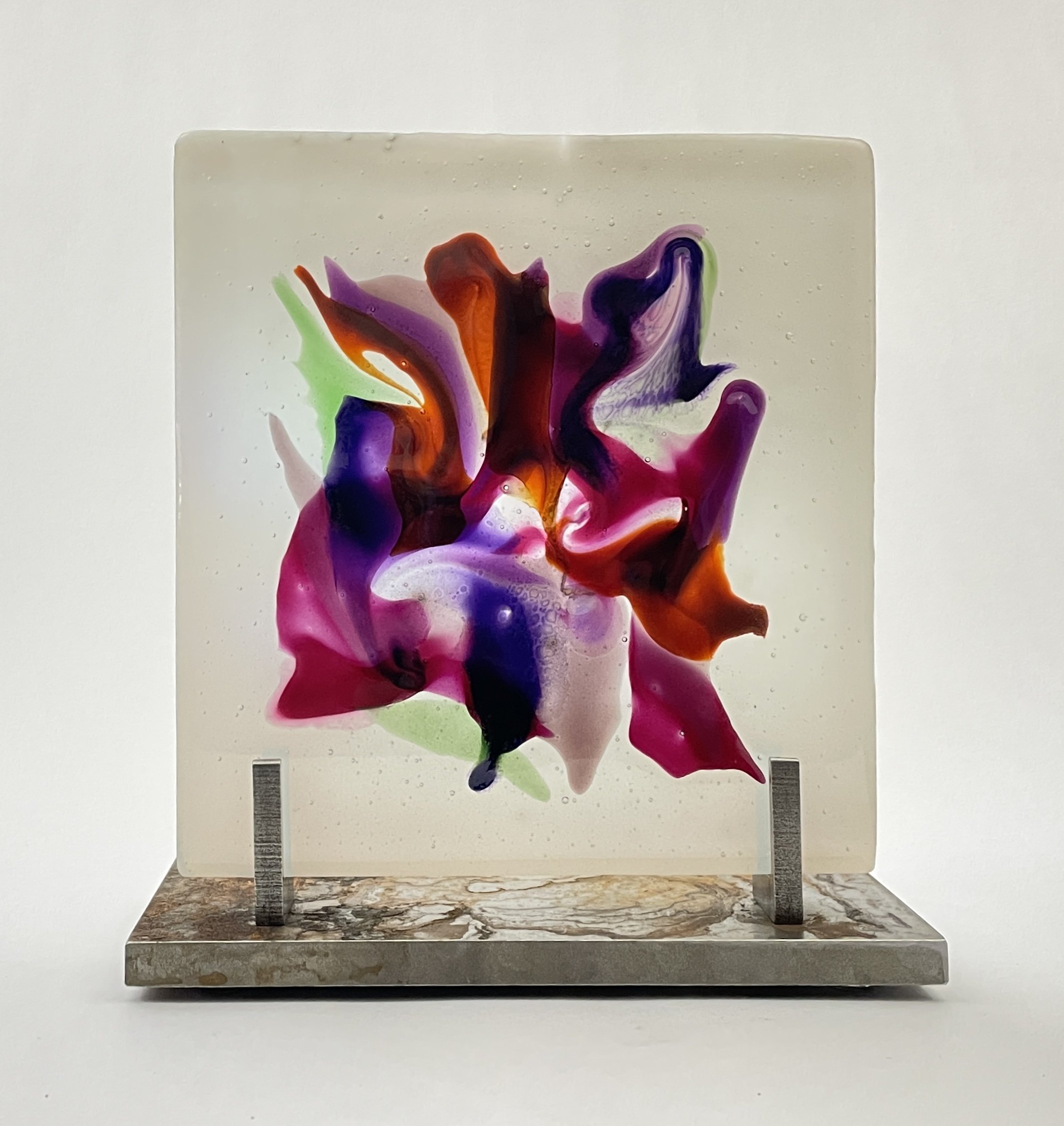 Calling Out  |  Fused Glass  |  7”x9”x .5"  |  2025