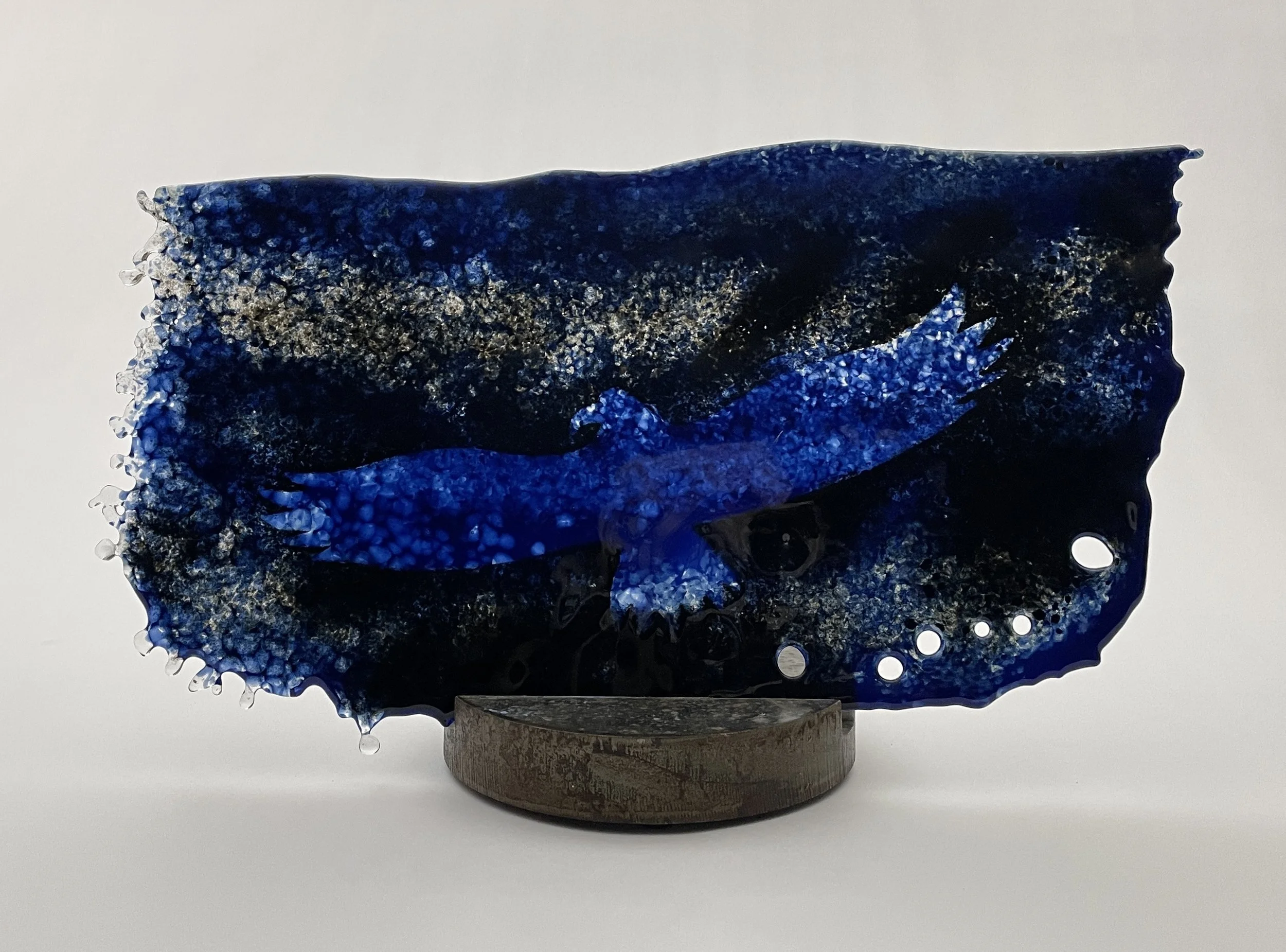 A Night Without Dreams  | Fused Glass  |  13” x 8” x .25”  |  2025