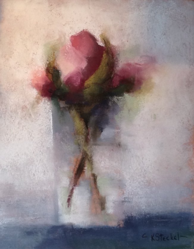 Pink Roses  |  Pastel on Paper  |  5” x 7”  |  2025