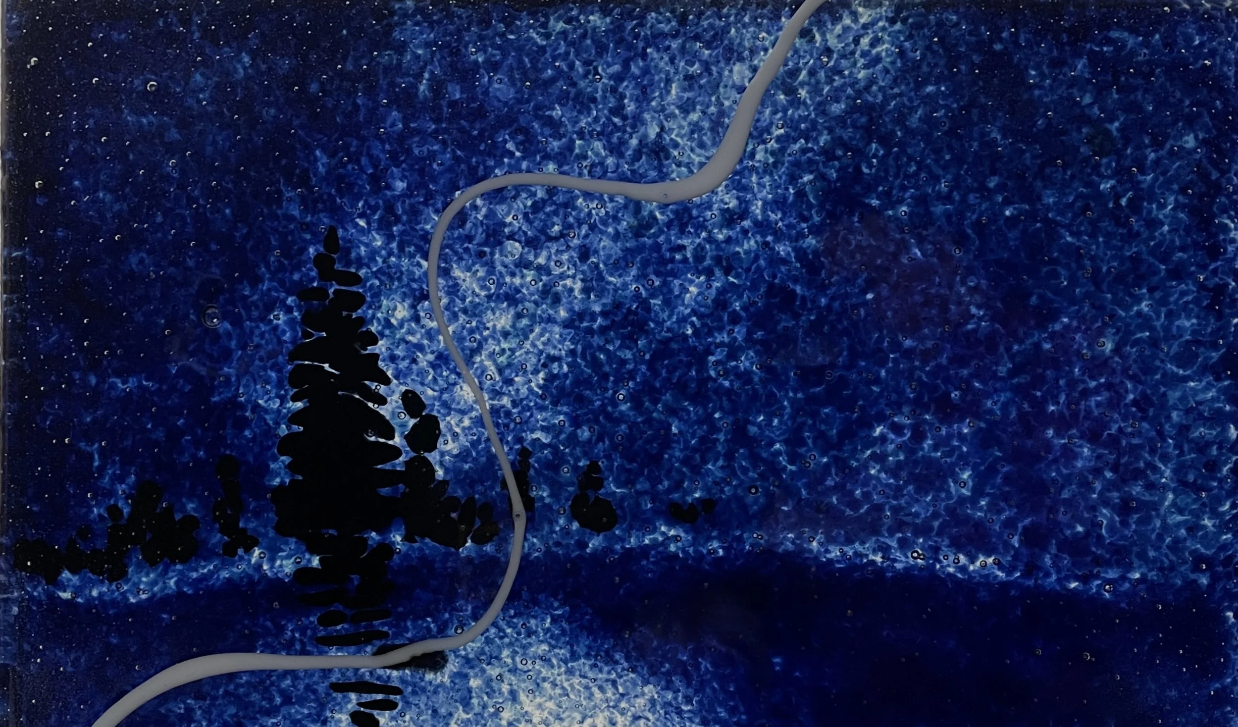 Time To Read Stars   |  Fused Glass  |  12.5" × 8.75" × .75"  |  2025
