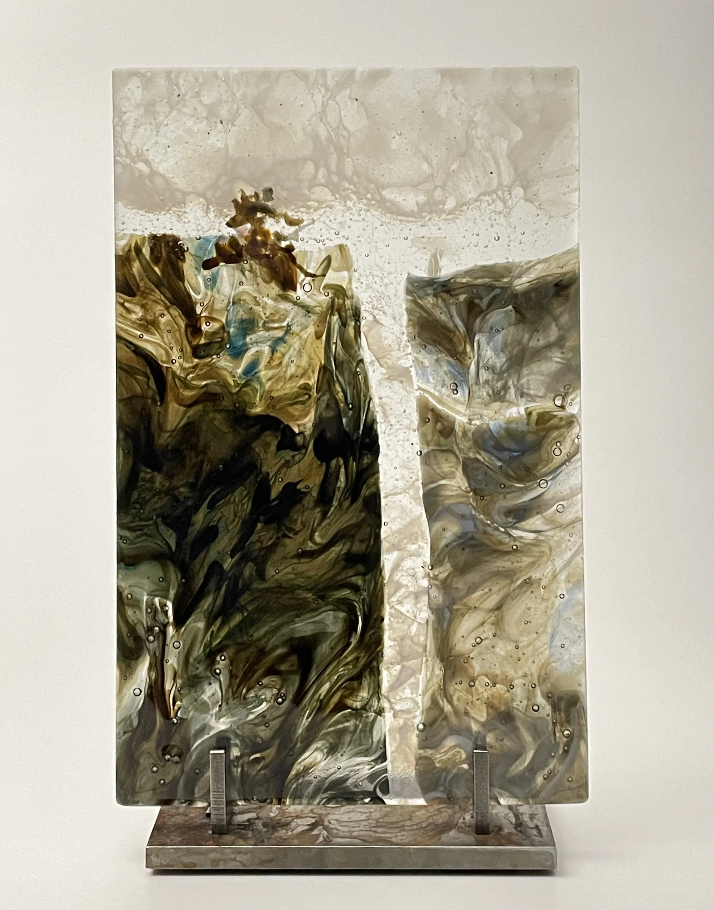 After the Fire   |  Fused Glass  |  12.5" × 8.75" × .75"  |  2025