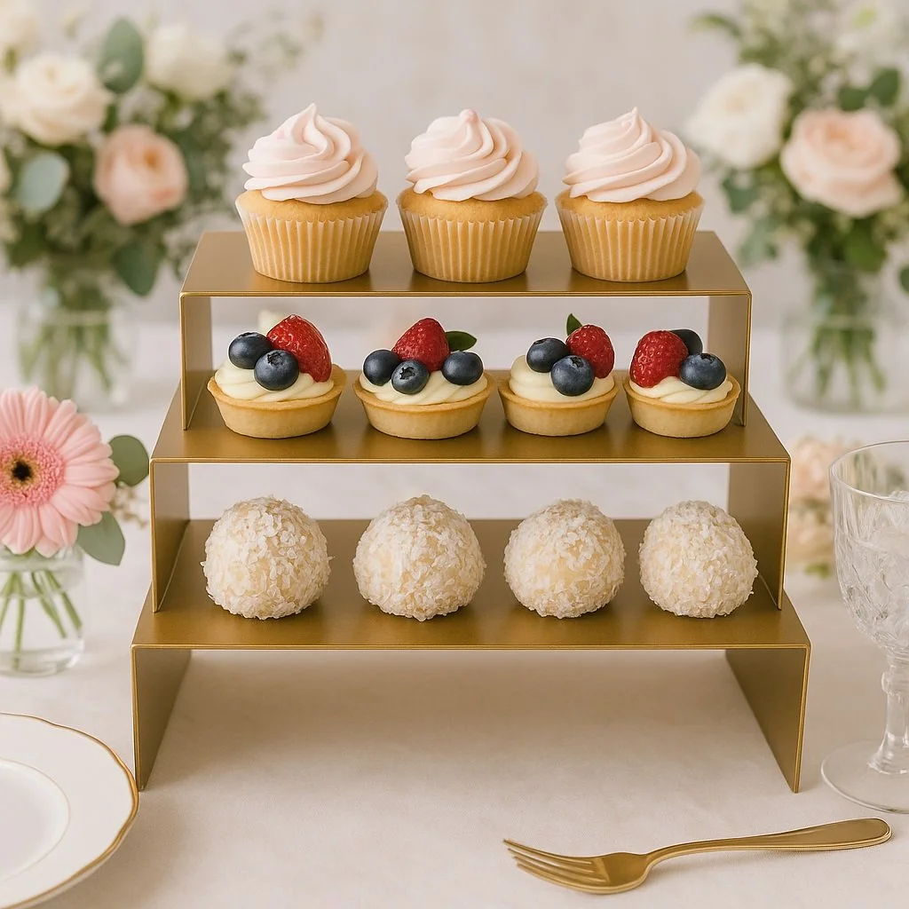 Gold Three-Tier Dessert Stand